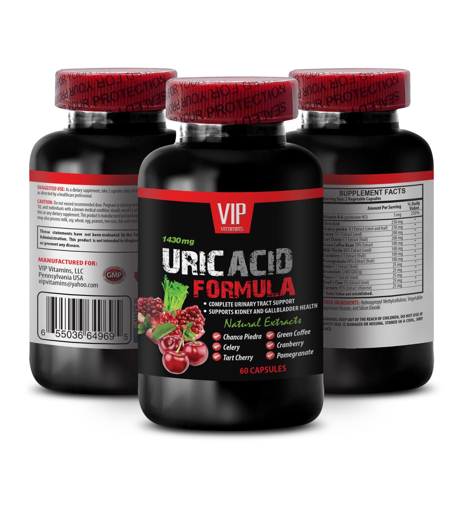 Uric Acid Flush - URIC Acid Cleans - URIC Acid Formula - Green Coffee Bean Milk Thistle uric Acid Flush Natural Pomegranate Cranberry Turmeric uric Acid Cleanse 1 Bottle 60 Capsules - Buy Online on GoSupps.com