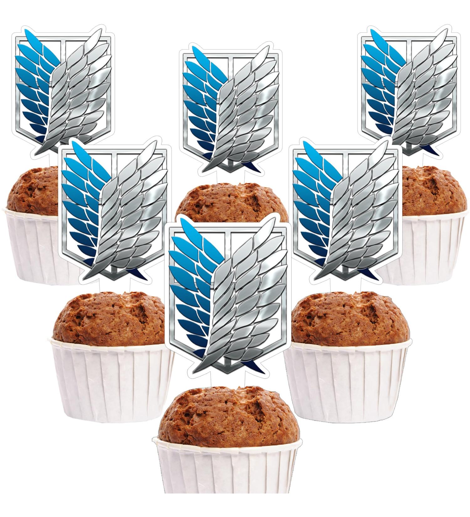 Notbadsys Wings of Liberty Cupcake Decoration Suitable for Attack on Titan Theme Party Cake Decoration (30 pieces) - Buy Online on GoSupps.com