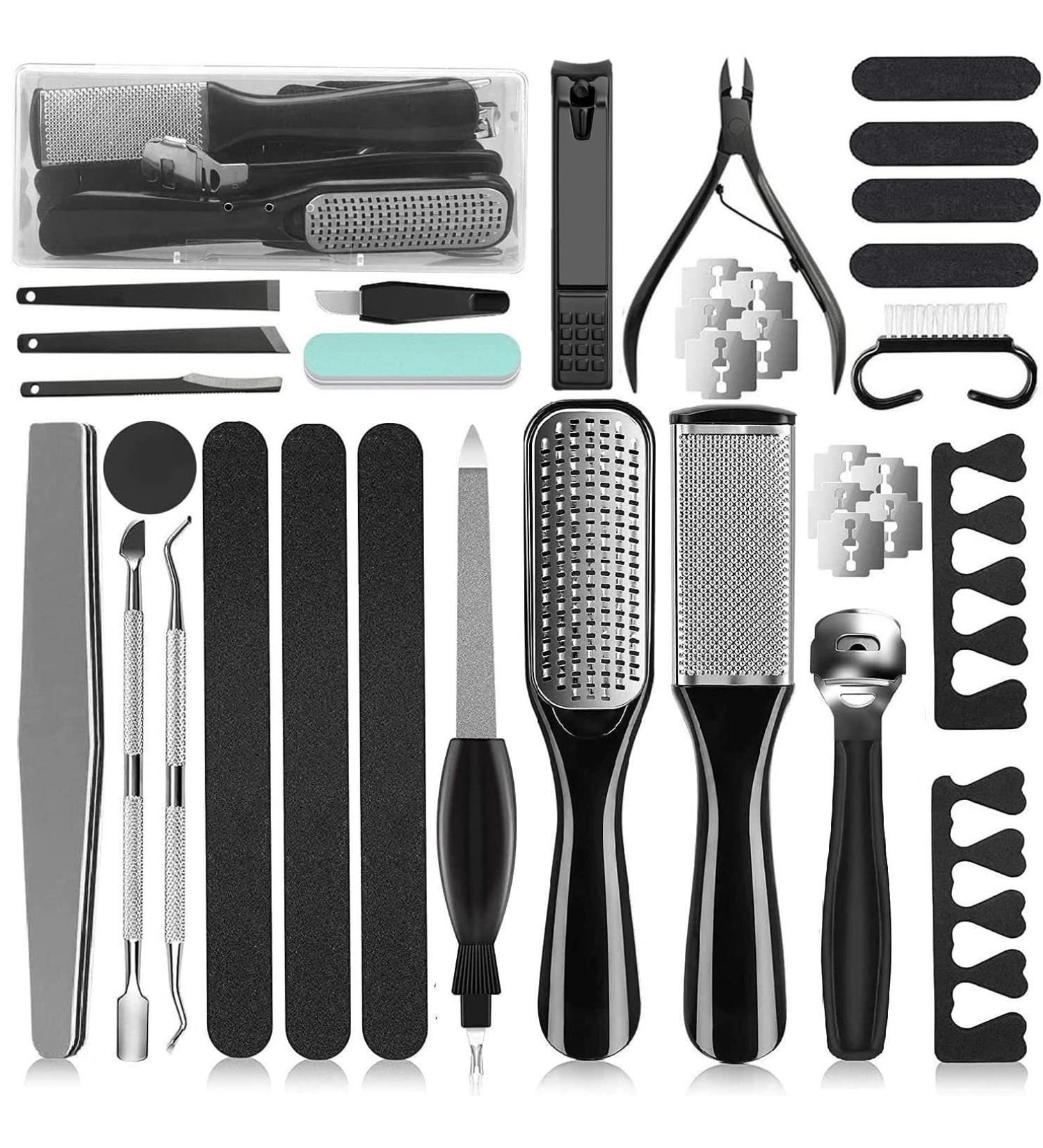 36 in 1 Professional Pedicure Kit - Foot Rasp & Dead Skin Remover for Home & Salon Care - Buy Online on GoSupps.com