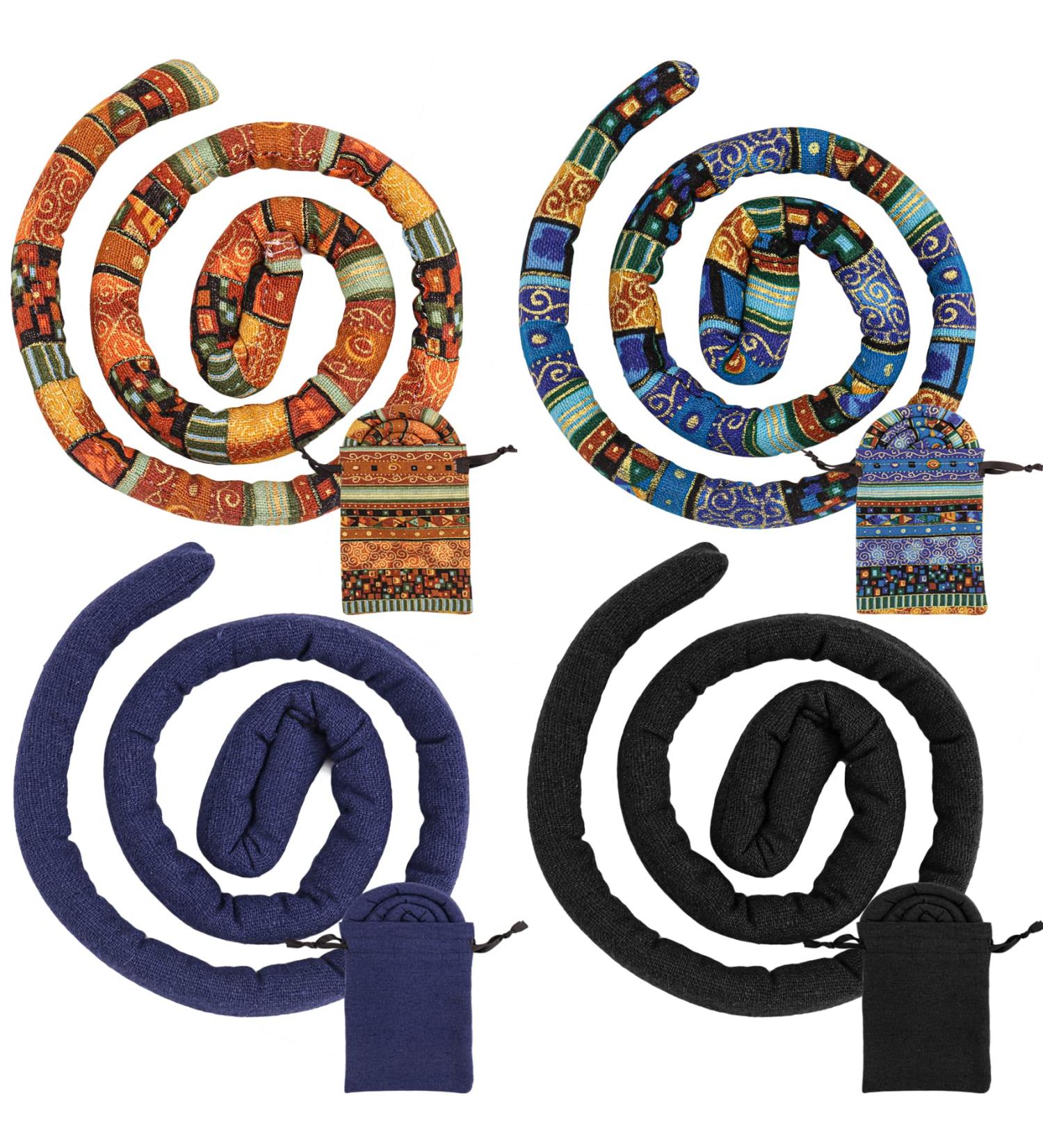 Spiral Lock Hair Tie Set - Colorful Dreadlock Bands for Women Men with Thick Curly Hair - Buy Online on GoSupps.com