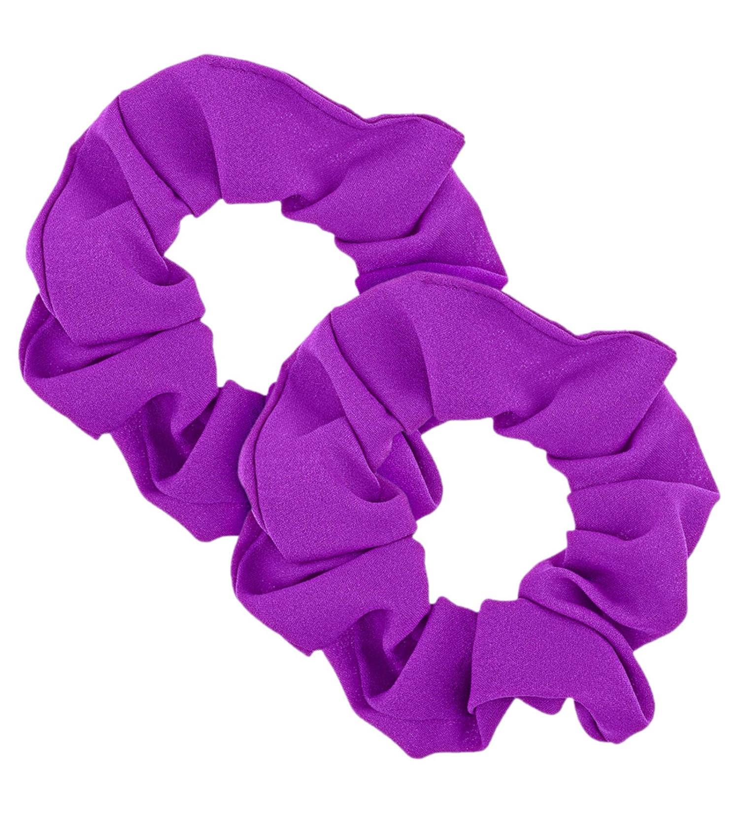 Shop Neon Hair Gum Scrunchies - Pop Purple Satin Hair Ties for Women | Glittery & Stylish Hair Jewelry - Buy Online on GoSupps.com