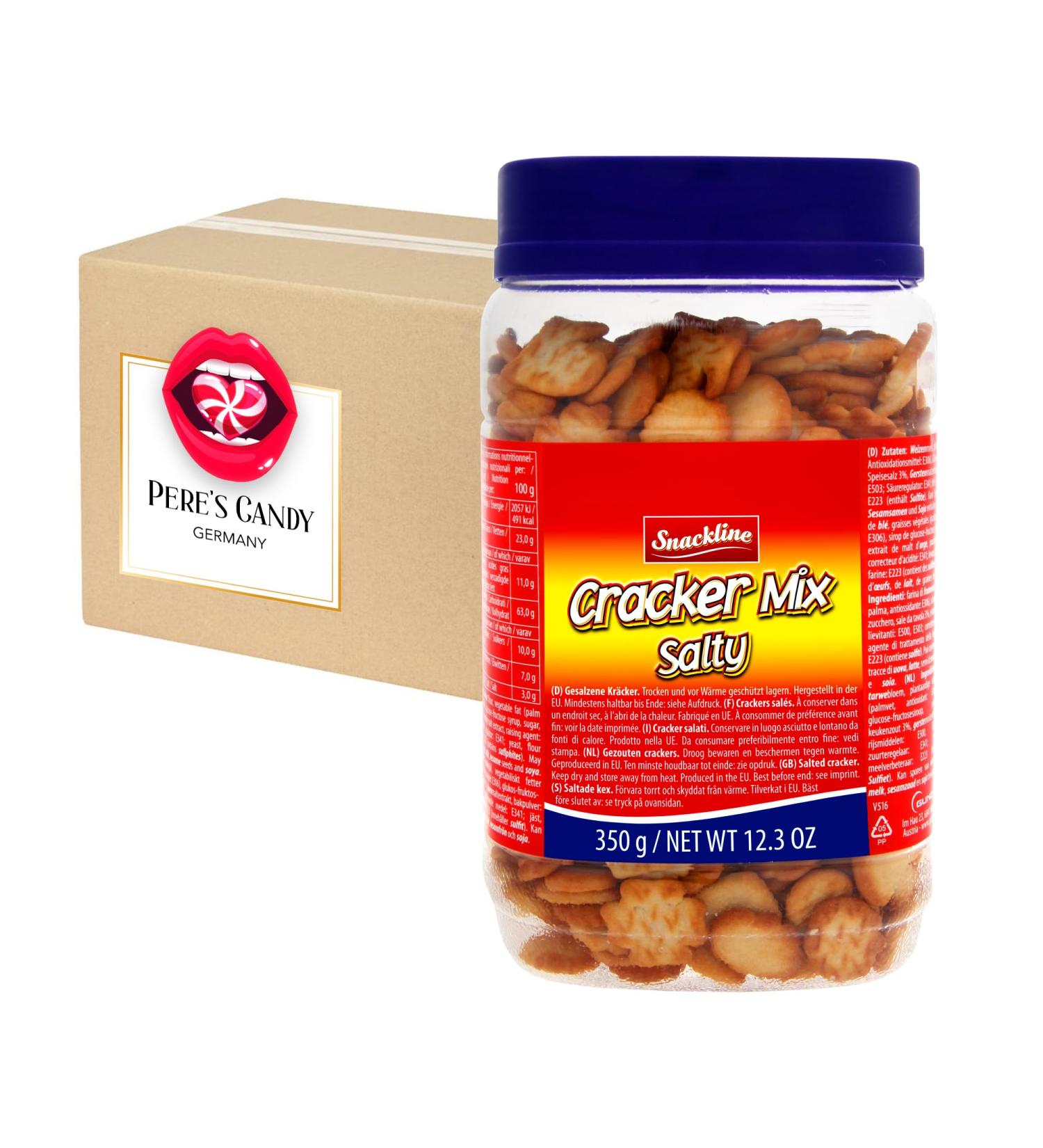 350g Salted Cracker Mix - Perfect Snack for Parties On-the-Go & Football | Artisan Treats by Pere's Candy - Buy Online on GoSupps.com