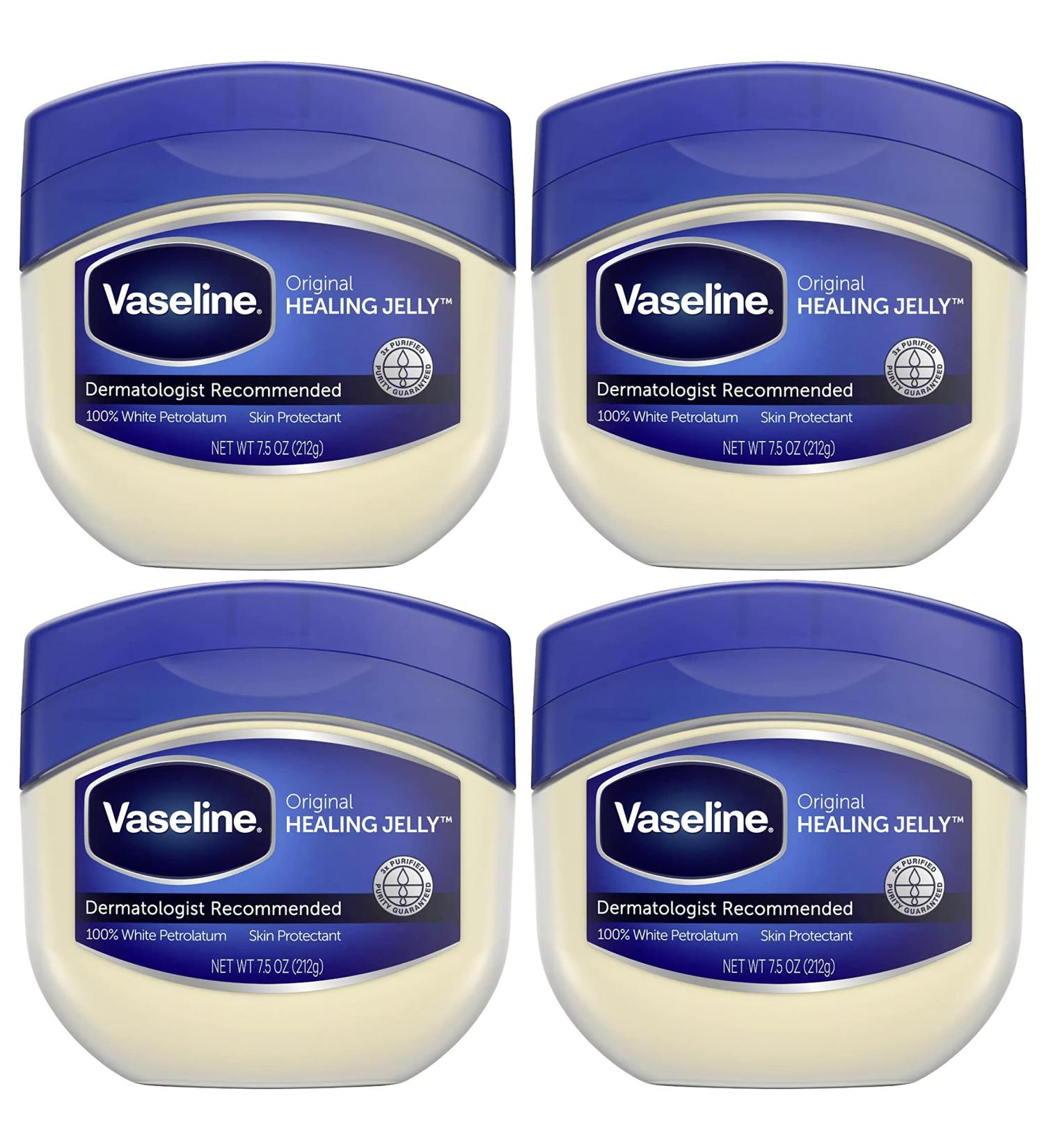 Vaseline 100% Pure Petroleum Jelly 7.5oz - Pack of 4 - 28.5oz Total - Buy Online on GoSupps.com