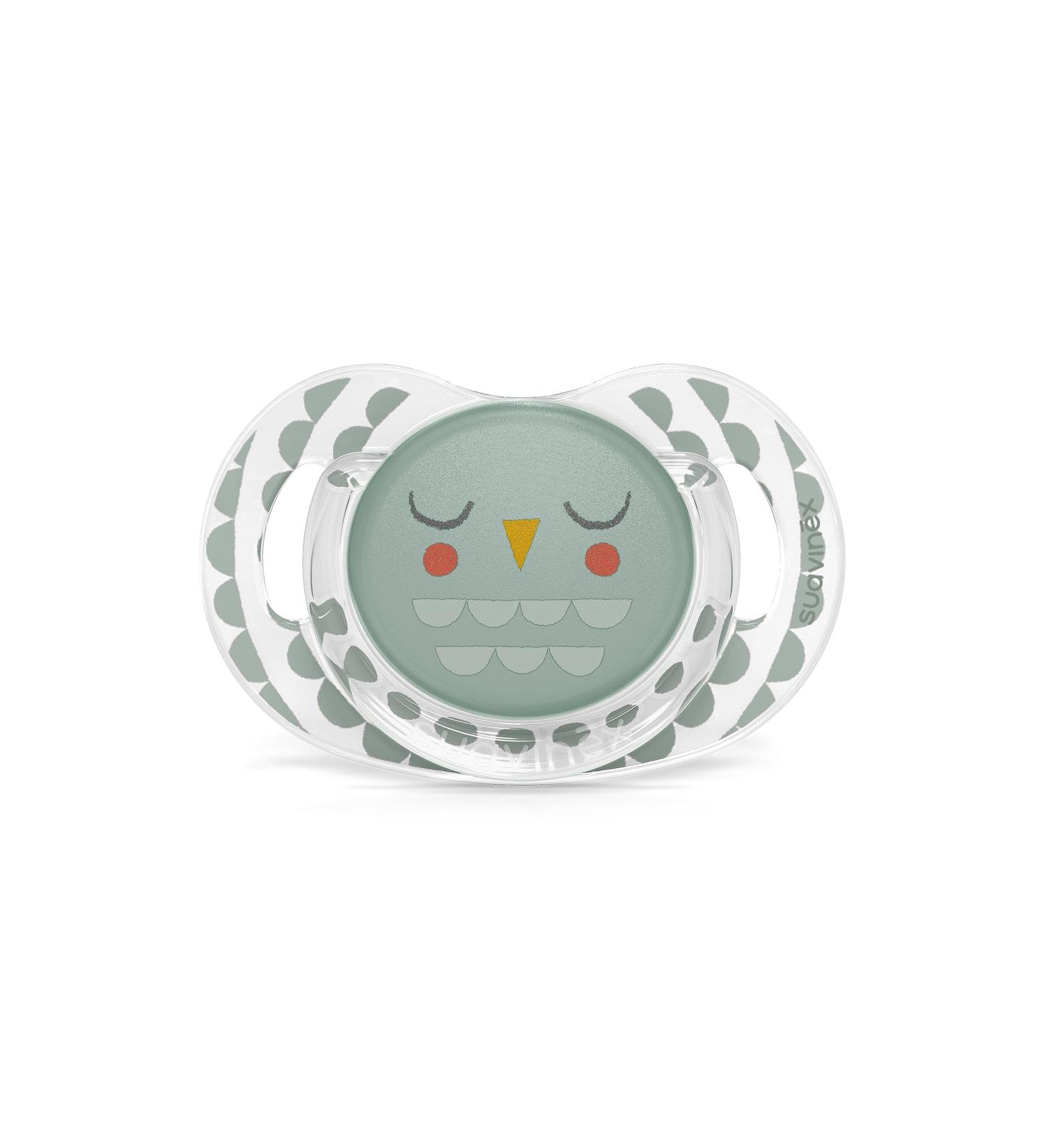 Suavinex Bonhomia Flat Feather Green Silicone Pacifier 18m+ | SXSBA3079181 - International Shipping Available - Buy Online on GoSupps.com