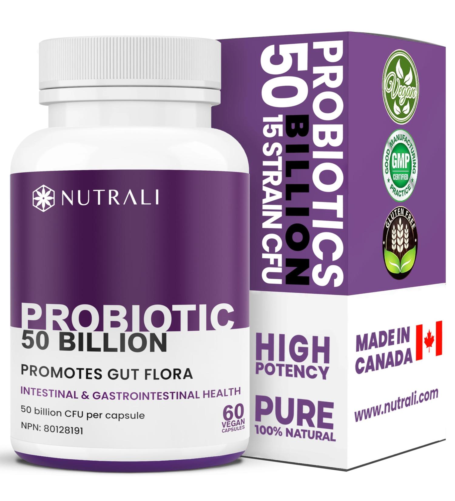 50 BILLION Daily Probiotic for Men & Women 15 Strains Active Culture. Relieves Bloating and Constipation Improved Digestion and Gut Health Supplement Non-GMO Vegan Gluten Free. 60 Powerful Easy to Swallow Capsules. 60 count (Pack of 1) - Buy Online on GoSupps.com