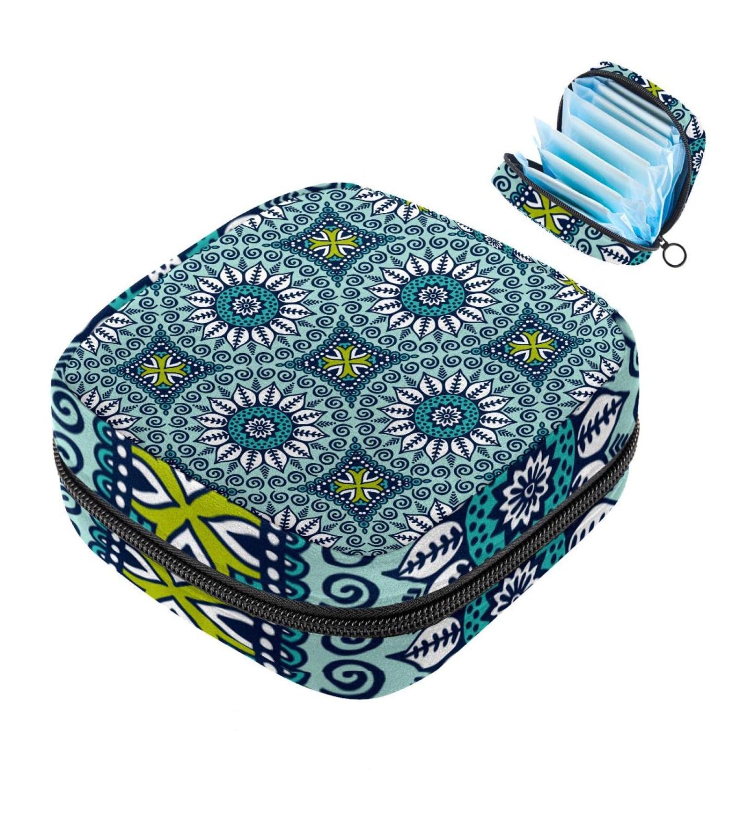 Vintage Boho Floral Storage Bags for Women's Bandages | Portable Menstrual Cup & First Period Essentials - Buy Online on GoSupps.com