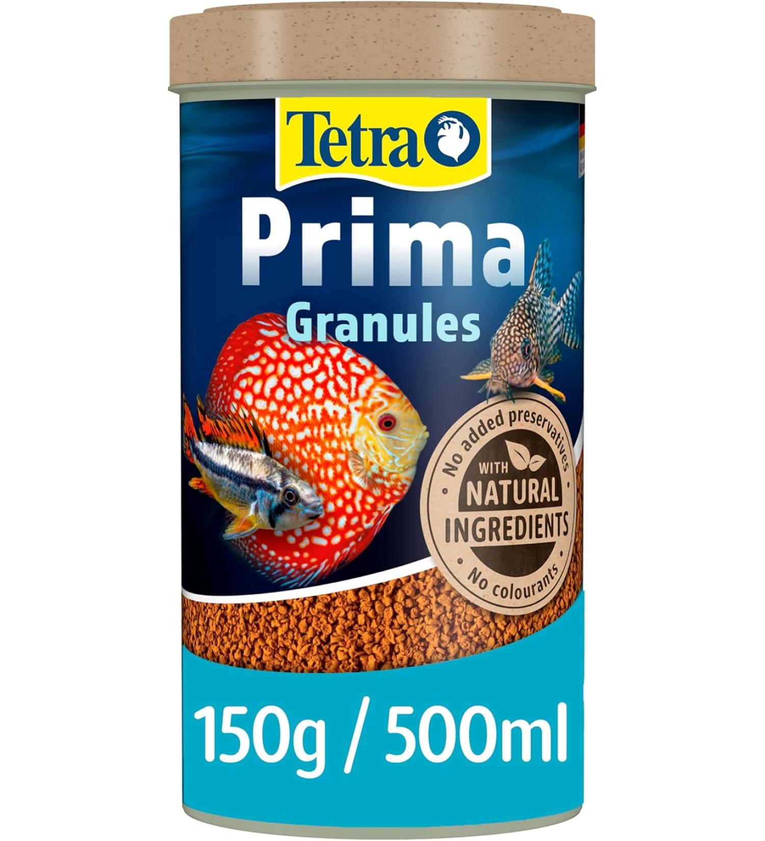 Tetra Prima Granules Fish Food Slowly Sinking Complete Fish Food 500 ml 150 g (Pack of 1) Single - Buy Online on GoSupps.com