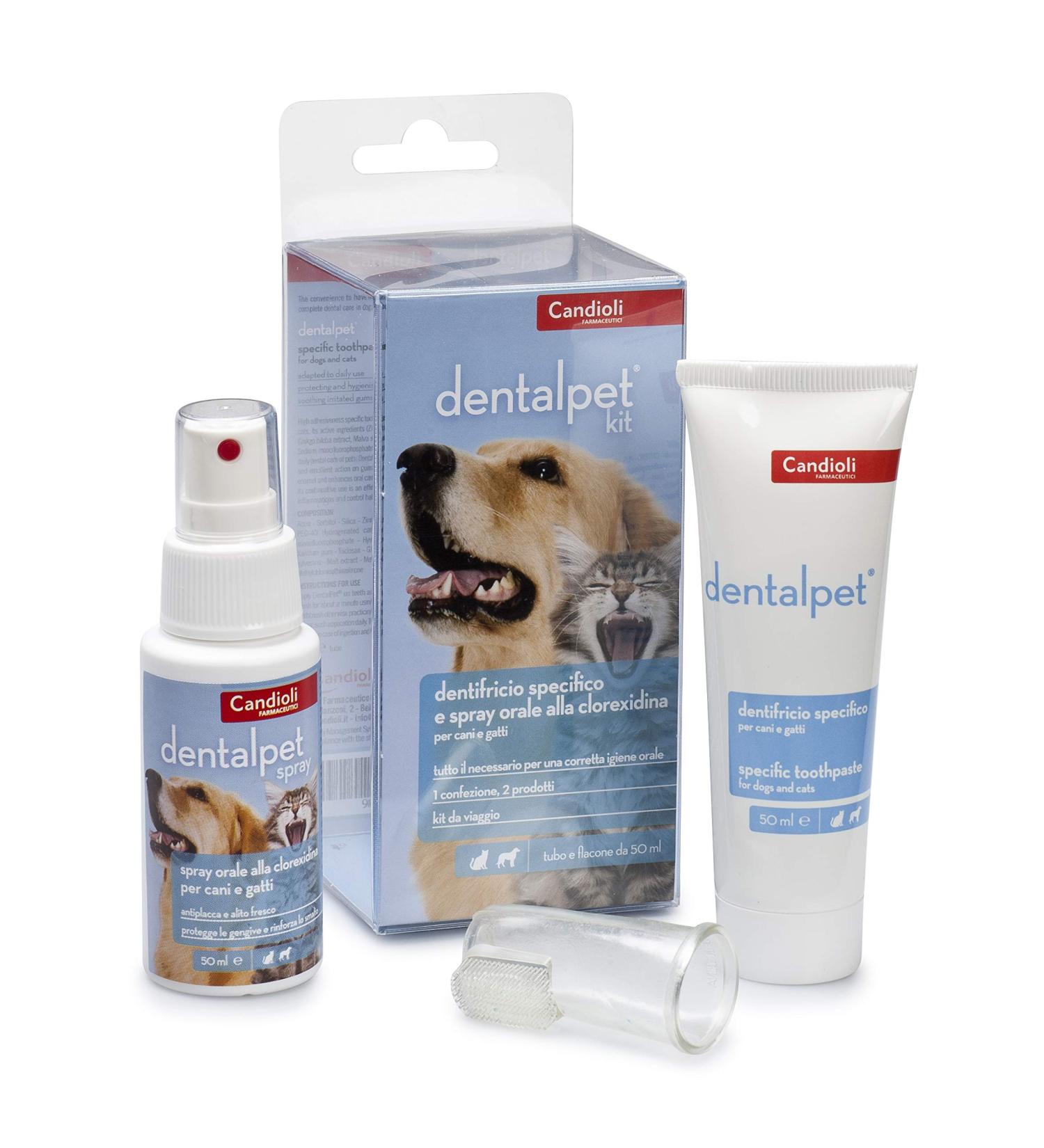 DentalPet TOOTHPASTE KIT 50ML + ORAL SPRAY 50ML + 1 DITAL