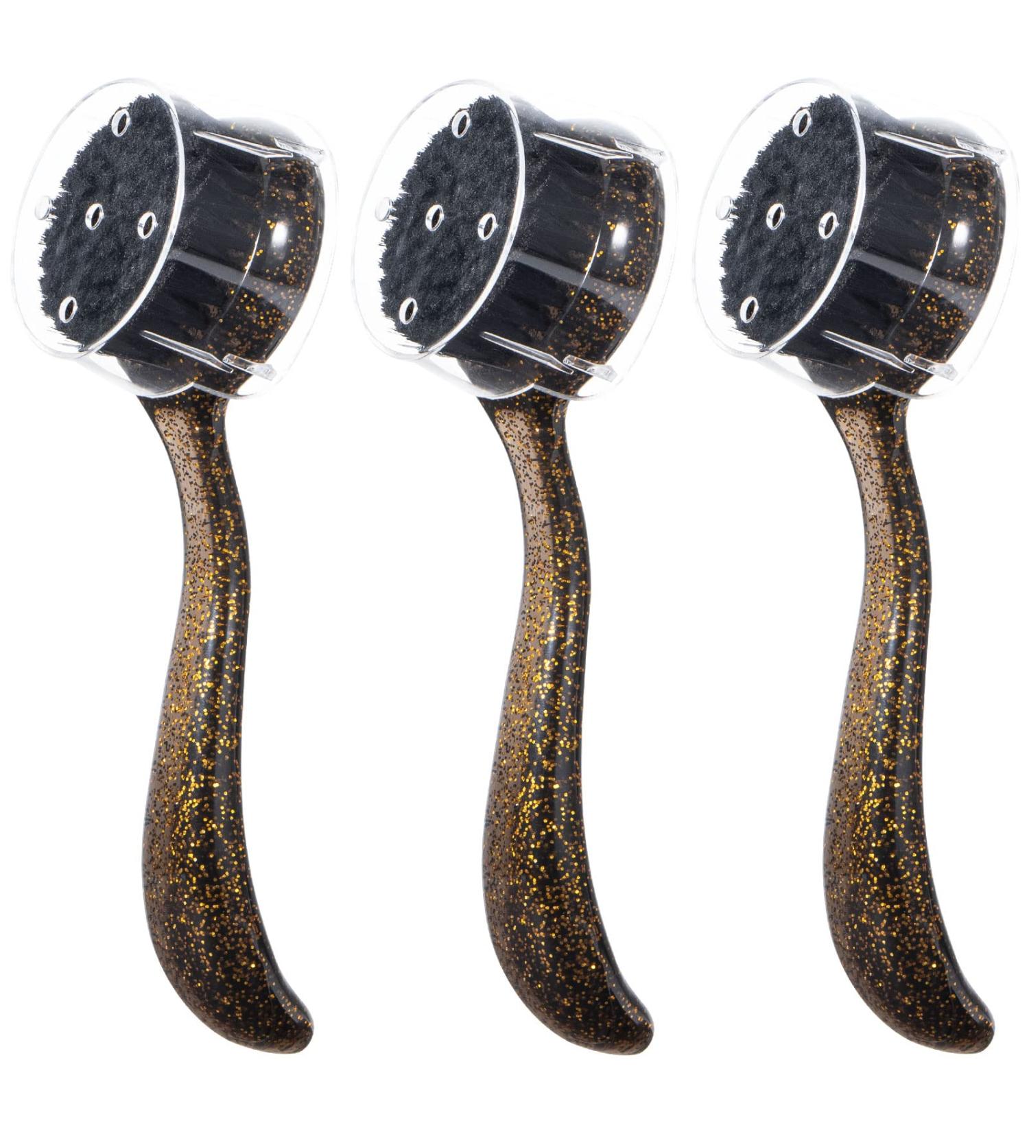 Raploy Face Cleansing Brush 3 Pack - Soft Bristles for Facial Exfoliation and Pore Cleaning - Black Gold - 5.7x1.77 - Buy Online on GoSupps.com
