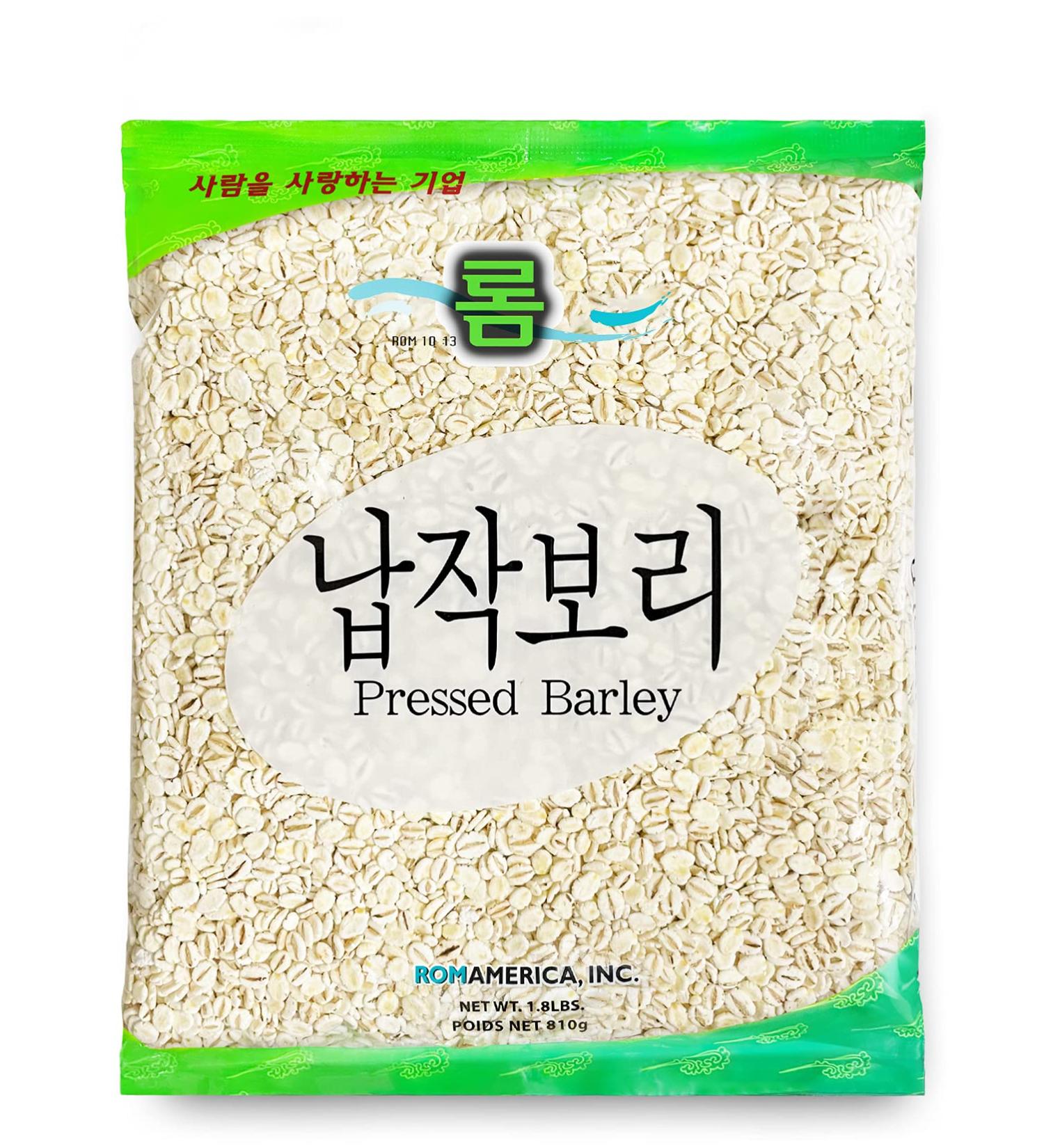 ROM AMERICA Hulled Pressed Barley - Premium Unpearled Superfood Hulless Barley for Soups Stews Oatmeal Casseroles Chili | Healthy Whole-grain Cooking | - 1.8 Pound (Pack of 1) 1.75 Pound (Pack of 1)