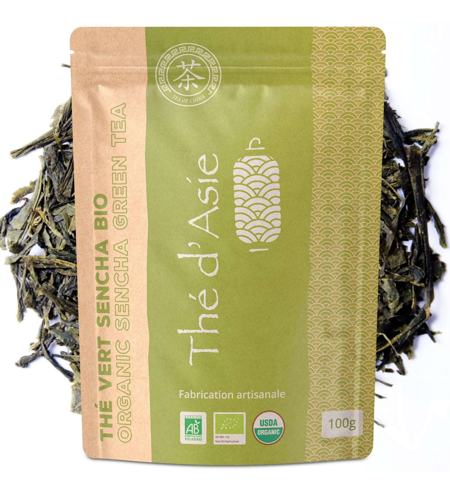  Khla Khla - Organic Sencha Green Tea - 100g Loose Leaf Bag - Metal Tin Refill - Iced Tea - Organic Tea - Fresh & Fragrant - Plant-Based Asian Tea - Origin: China - Iced or Hot - Herbal Tea & Infusion - Buy Online on GoSupps.com