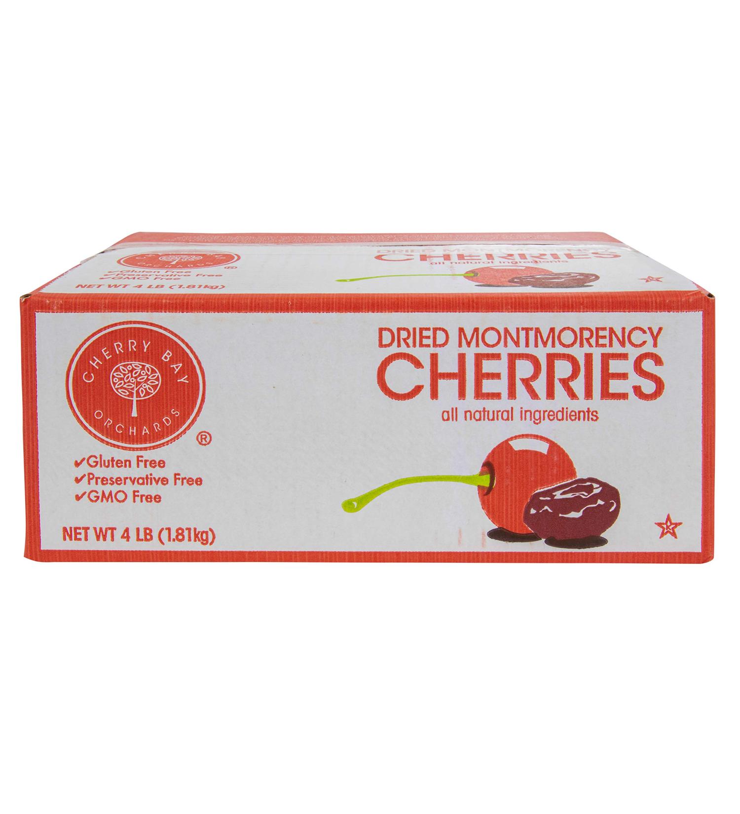 Cherry Bay Orchards Dried Montmorency Tart Cherries - 4 lb. Box | All Natural, Kosher, Gluten Free - 100% Domestic | No GMOs or Additives - Buy Online on GoSupps.com