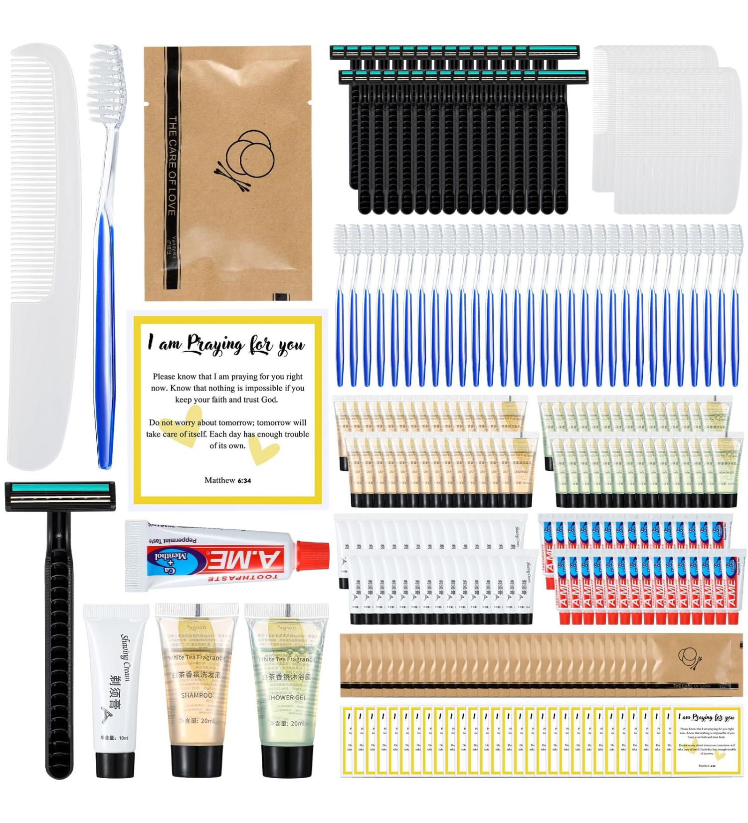 Domensi 30 Kits Toiletries for Homeless - Bulk Care Package Gifts for Men & Women | Travel Essentials & Charity Supplies - Buy Online on GoSupps.com
