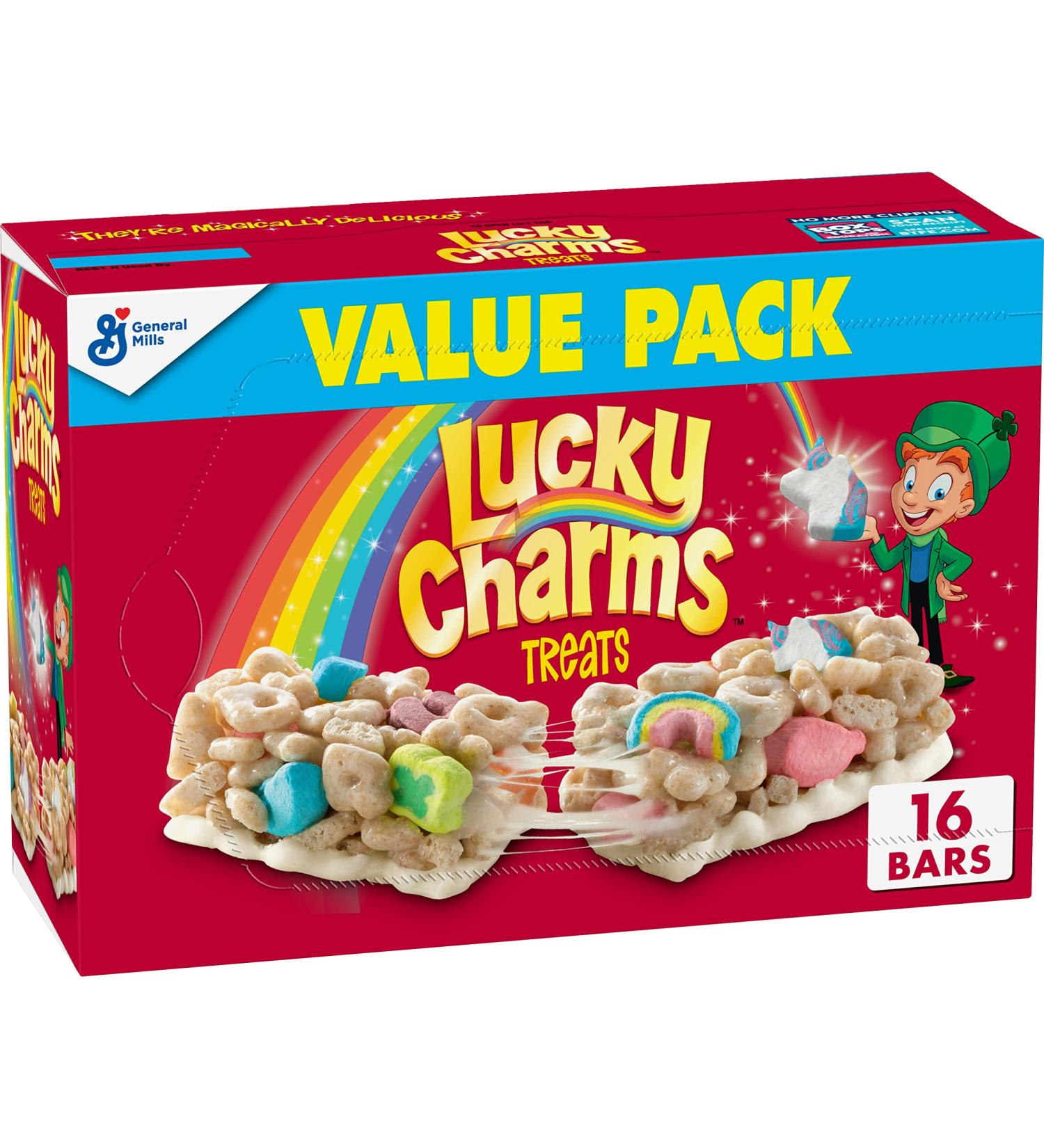 Lucky Charms Breakfast Cereal Treat Bars - 16ct Value Pack Snack Bars - Buy Online on GoSupps.com