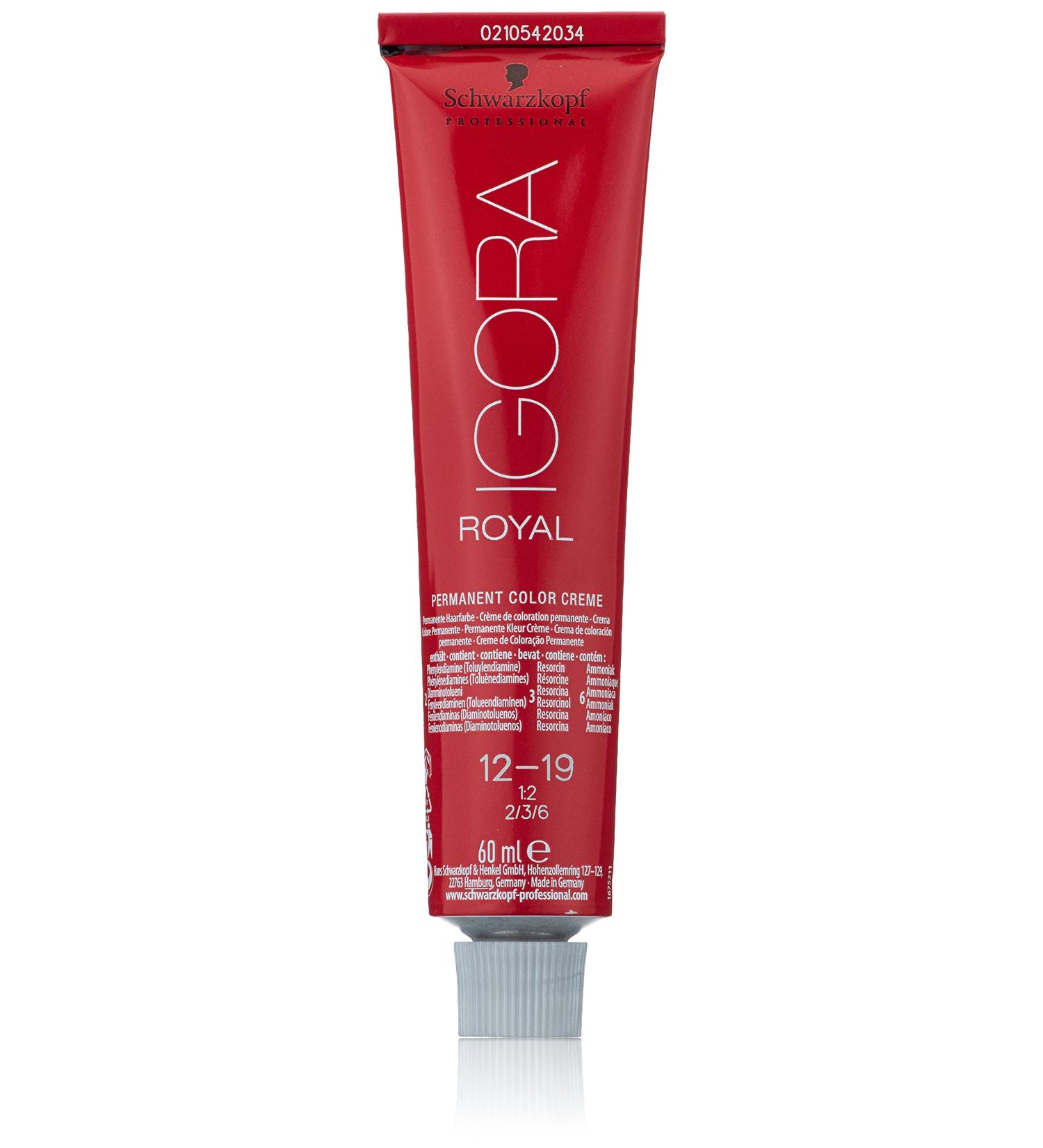 Schwarzkopf Igora Royal 12-19 Special Blonde Cendr Violet Hair Color - Premium 60g Pack for Vibrant Results - Buy Online on GoSupps.com
