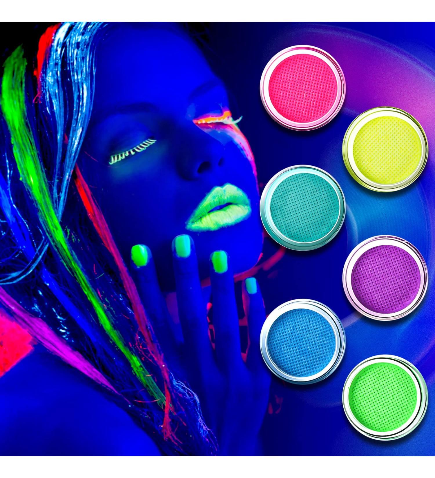  Beteligir Beteligir 6 Colors Water Activated Eyeliner Palette Colorful Liquid Eyeliner Set Neon Face Paint UV Glow Body Paint Gel Eye Set - Buy Online on GoSupps.com