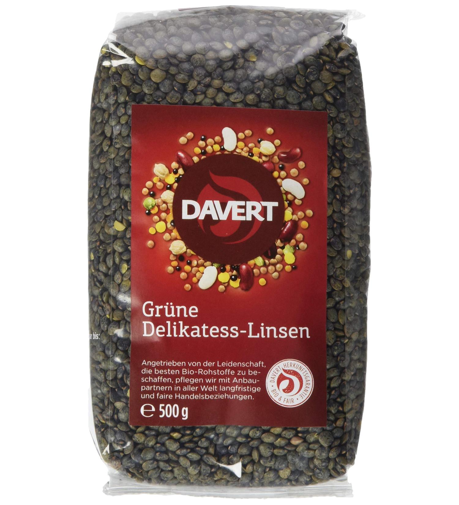 Davert Green Delicatessen Lentils 500g - Organic | Premium Quality International Shipping - Buy Online on GoSupps.com