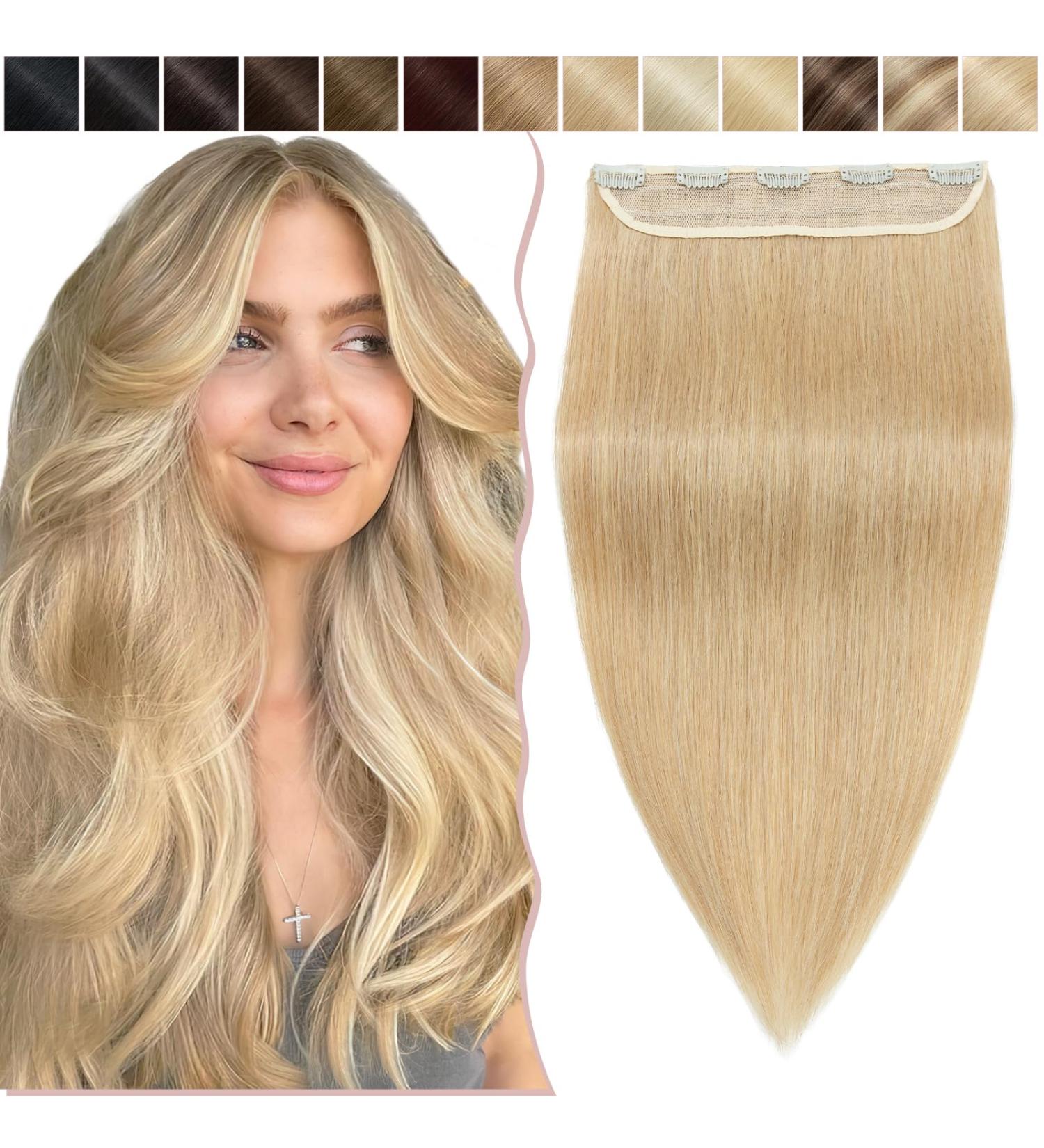 Buy SEGO Real Hair Clip-in Extensions - Thick Medium Blonde #24 - 18 (45cm) - 90g Human Hair Weft for International Shipping - Buy Online on GoSupps.com