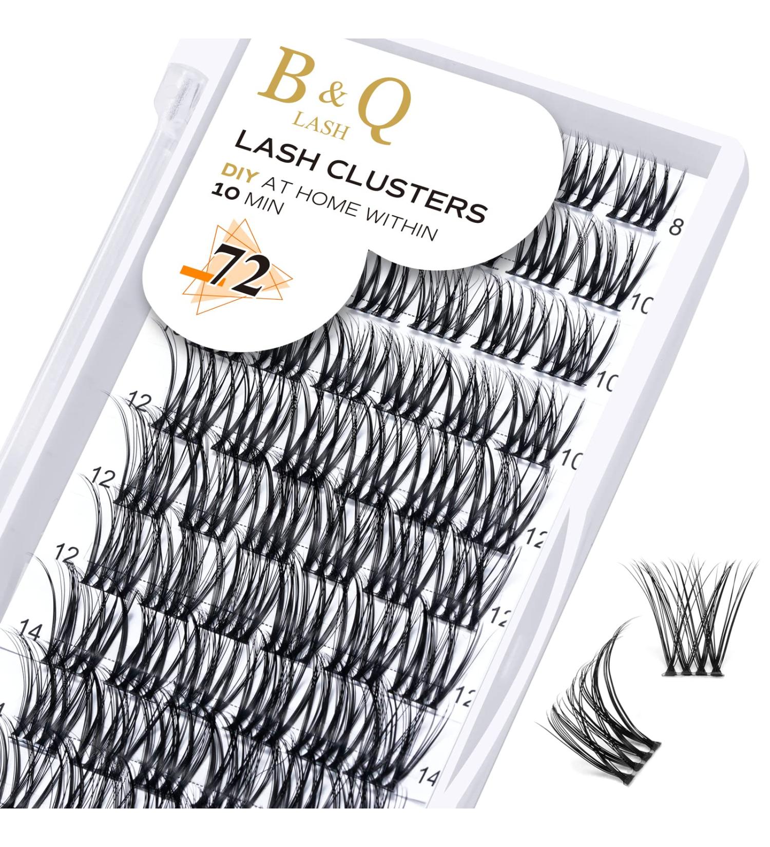 D-10mm B25 Cluster Lashes | 72 Clusters Mega Volume Eyelash Extensions - DIY Soft Fluffy Individual Cluster Lashes | D Curl - Buy Online on GoSupps.com