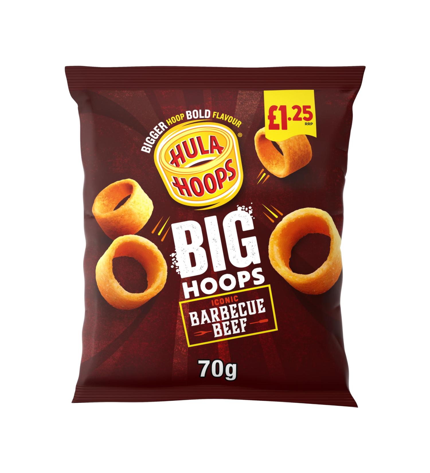 Hula Hoops Big Hoops BBQ Beef 20 x 70g PMP