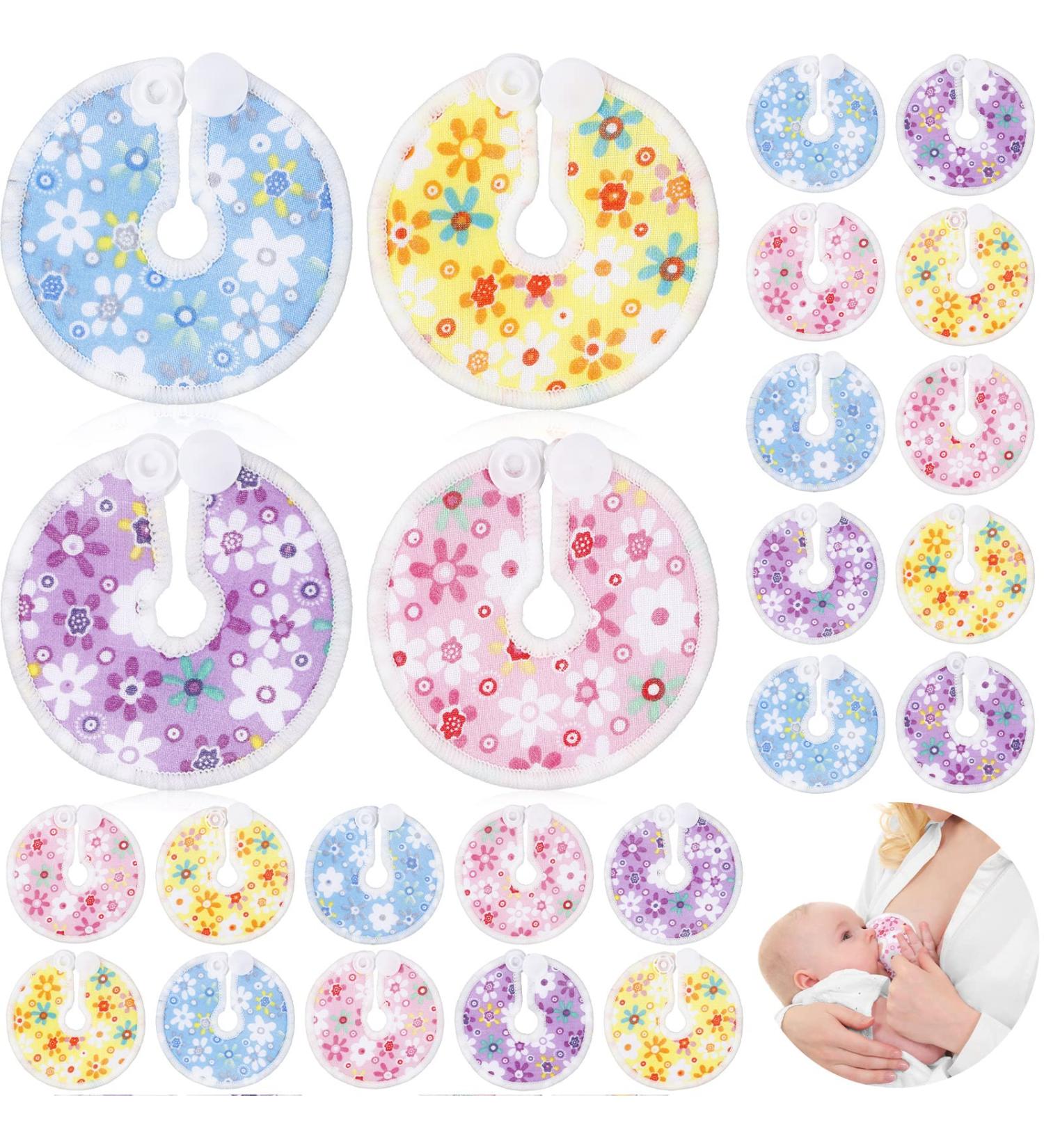 32 Piece G Tube Pads for Feeding Support | Reusable Cotton Button Covers | Soft Nursing Care - Fresh Flower Designs - Buy Online on GoSupps.com
