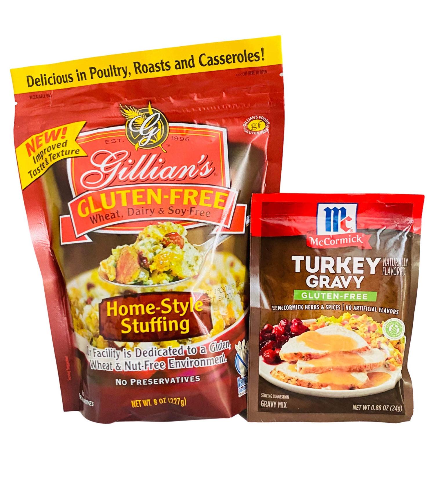 Mccormick's Gluten Free Turkey Gravy Mix & Gillian's Home Style Stuffing Bundle for Thanksgiving - Buy Online on GoSupps.com