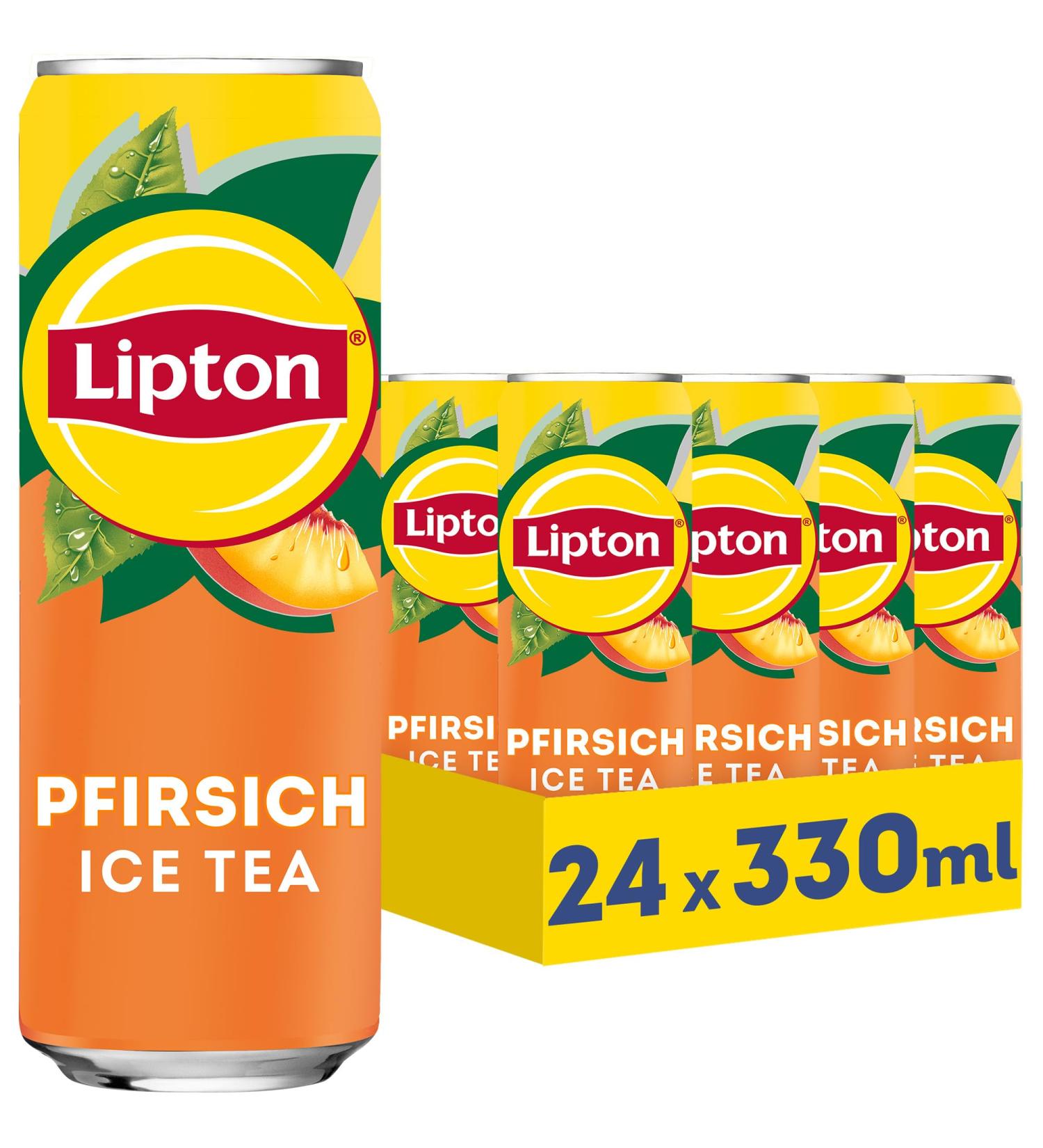 Buy Lipton Ice Tea Peach - 24 Cans of Refreshing Iced Tea 330ml | International Shipping Available - Buy Online on GoSupps.com
