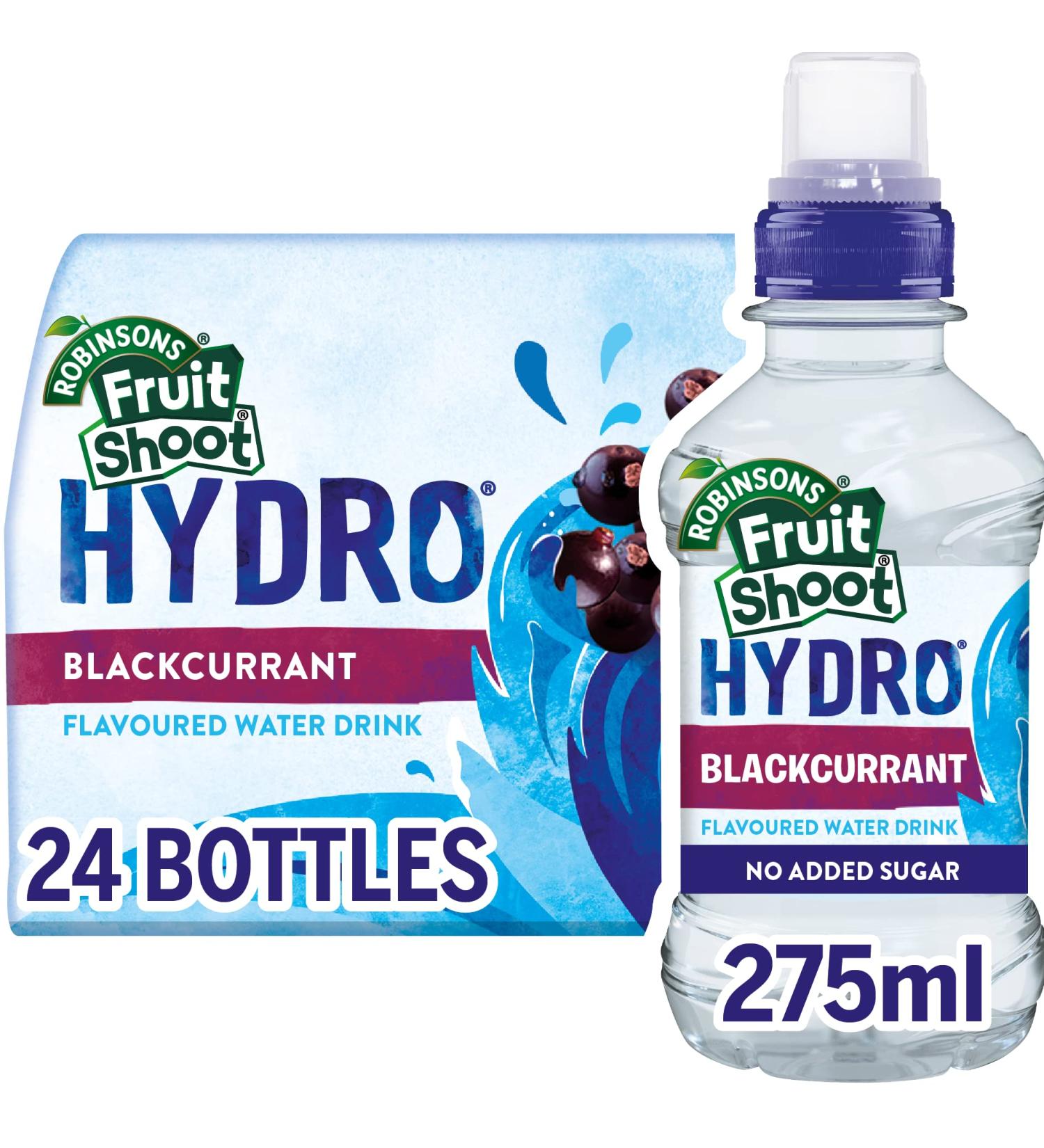 FRUIT SHOOT Hydro Flavoured Water Blackcurrant 24 x 275 ml - Buy Online on GoSupps.com