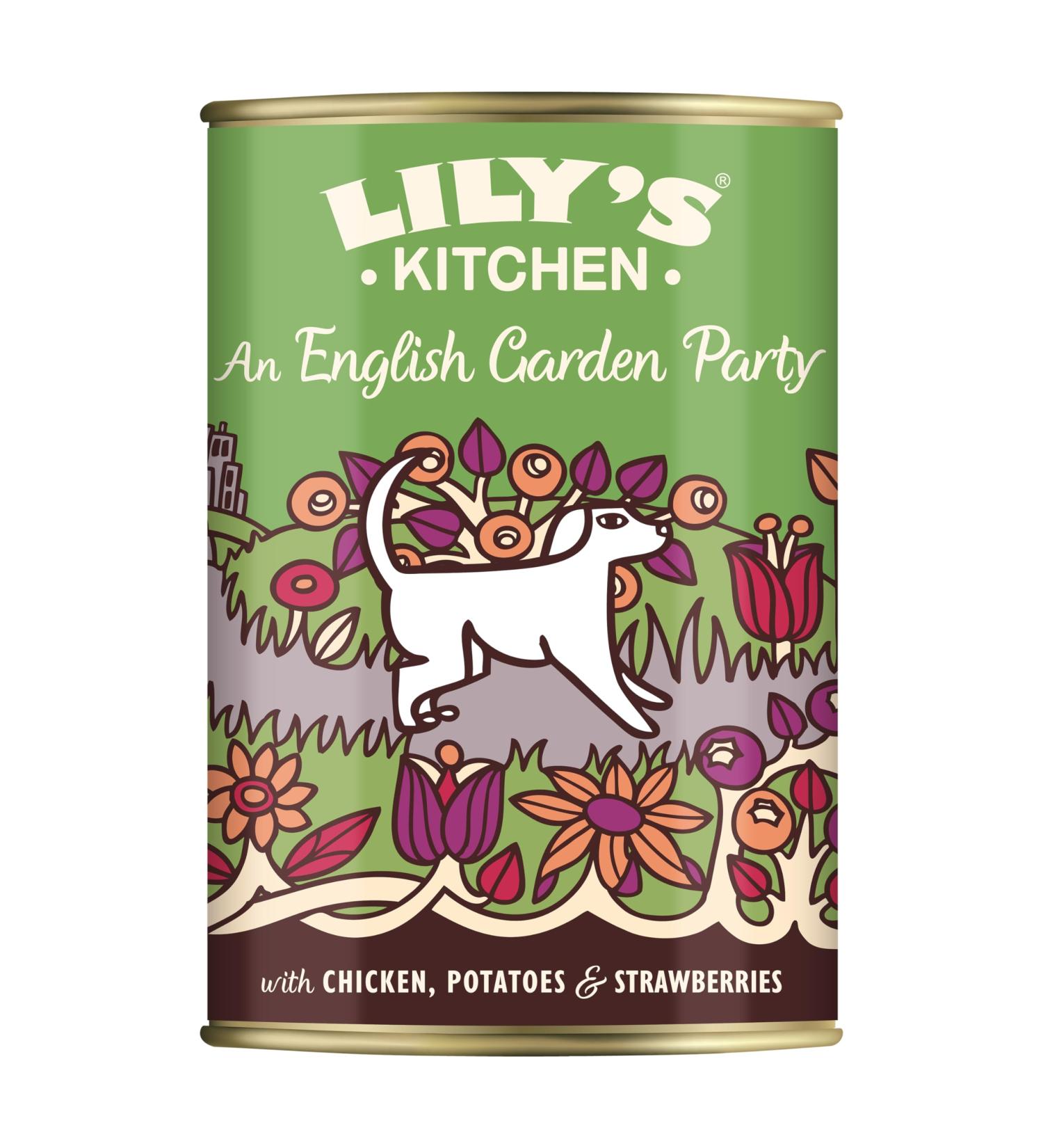 Lily's Kitchen Natural Wet Dog Food - English Garden Party - Grain-Free Chicken & Potatoes (6 x 400g) - Premium Adult Dog Food for Healthy Pets - Buy Online on GoSupps.com