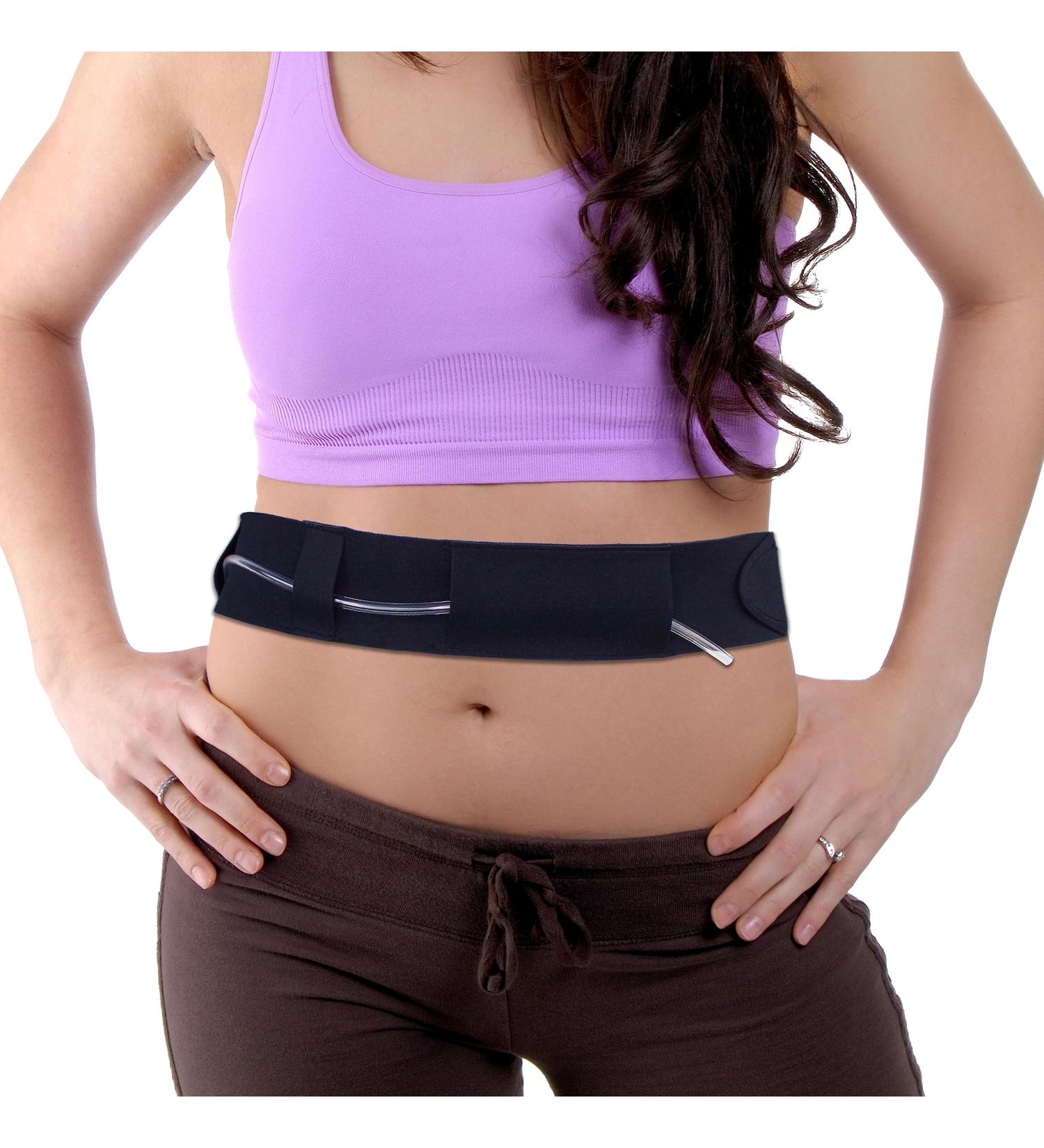 Peritoneal Dialysis Tube Belt - Soft & Stretchy PD Catheter Belt - Skin-Safe - UK Made - Peg Tube Supplies - Medical Accessories (Large 37-50 Black) - Buy Online on GoSupps.com