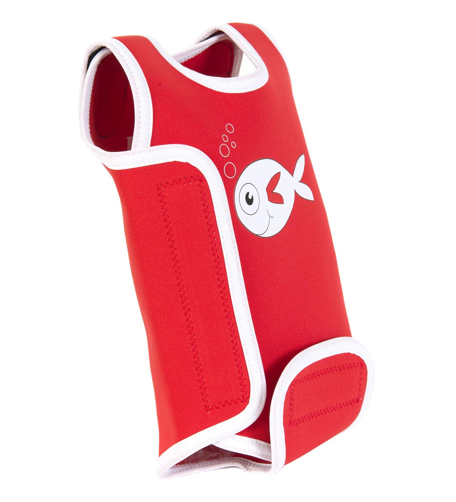 SwimBest Baby Wetsuit - Neoprene Swimming Costume for 12-24 Months, Red Fish Design | 50+ UV Protection - Buy Online on GoSupps.com