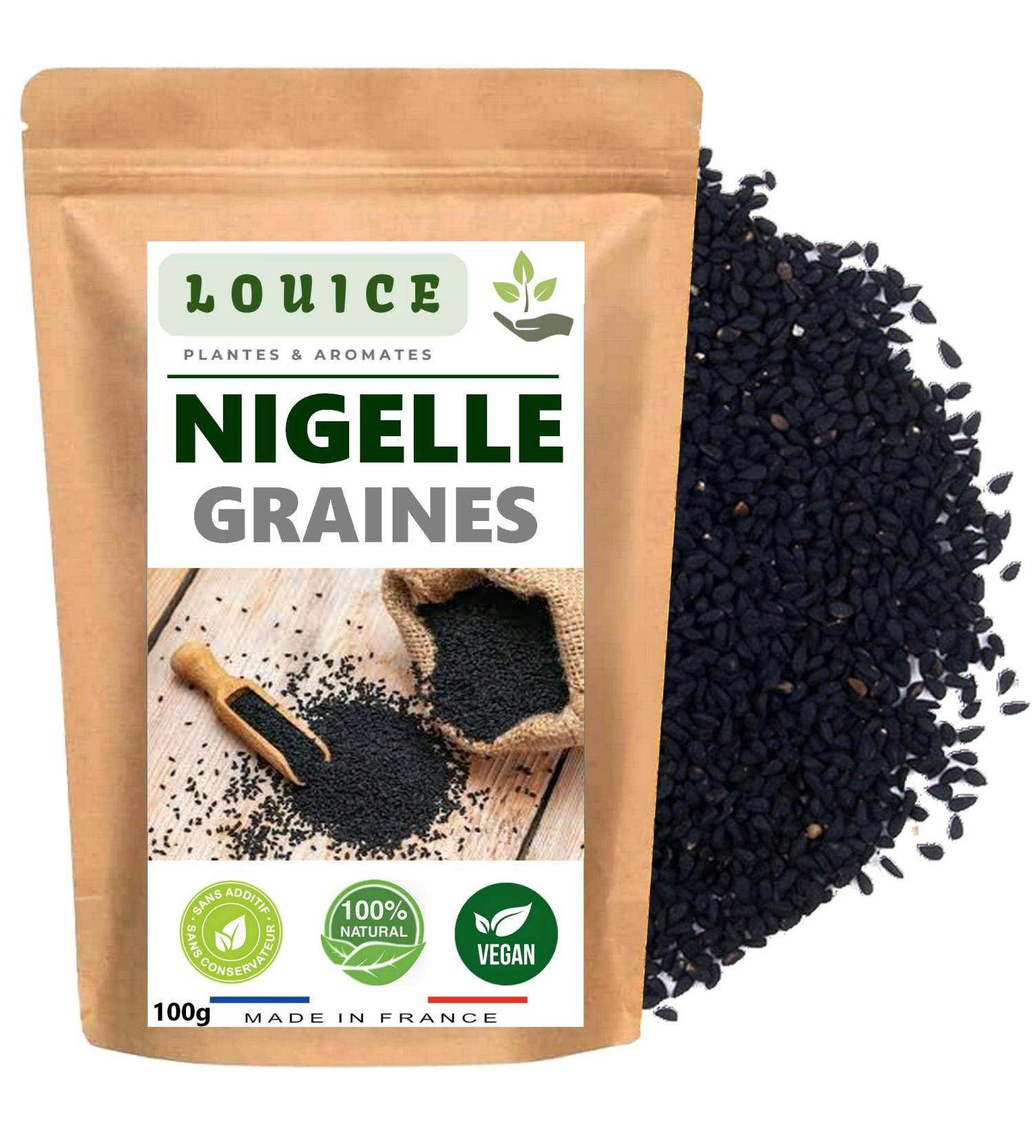LOUICE Nigelle seed 100 g 100 natural ideal for bread dishes and smoothies rich in nutrients and unique taste - Buy Online on GoSupps.com