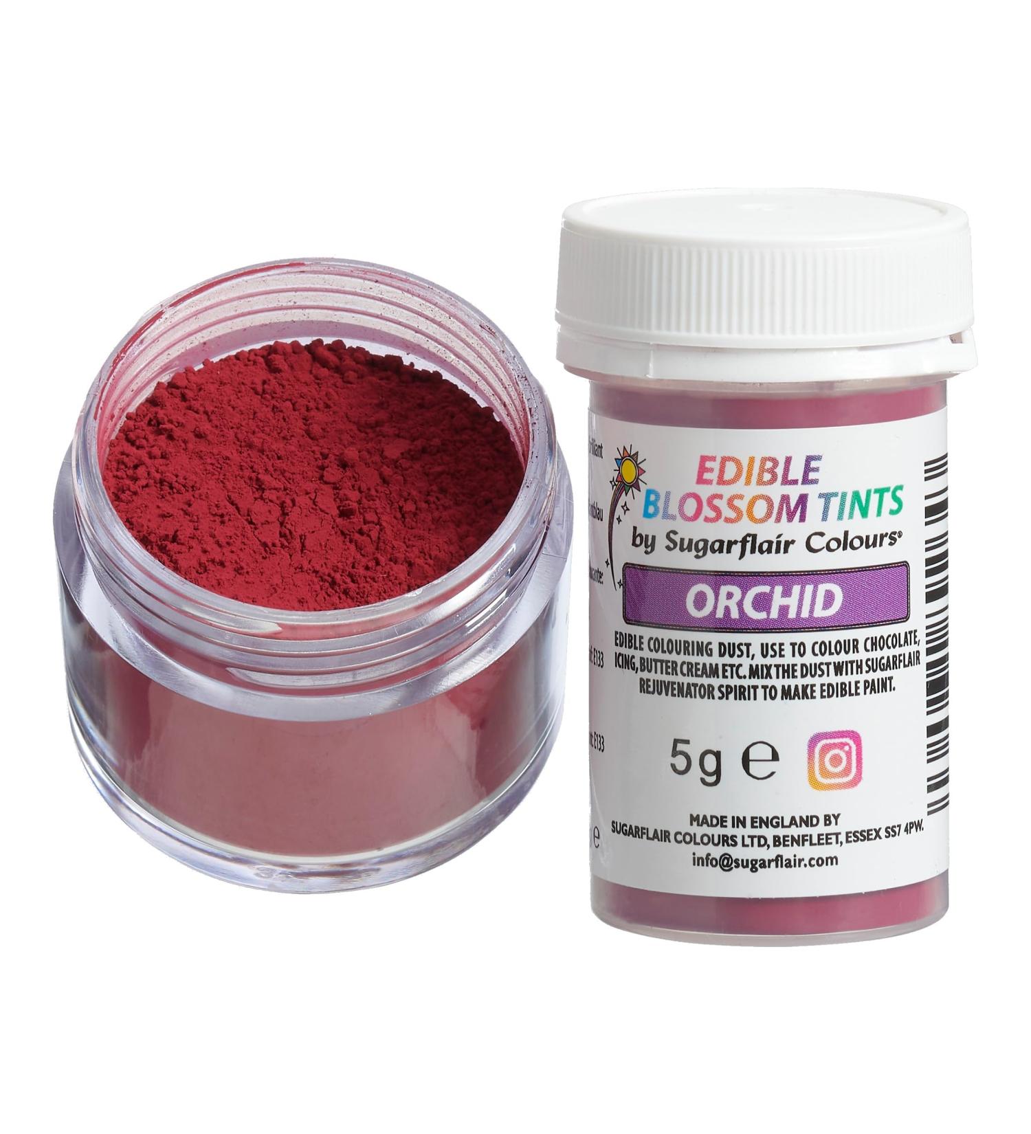 Sugarflair Orchid Food Colouring Powder Dust Use on Cake Surfaces Decorations or Colour Sugarpaste Fondant Icing Chocolate Buttercream Royal Icing Macarons and More! - 5g