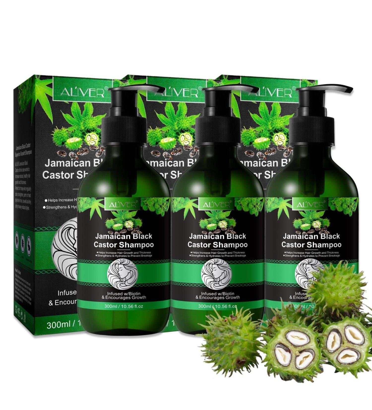 P-Beauty Castor Oil Shampoo with Biotin 3x300ml for Hair Growth Natural Hair Care & Scalp Care | Anti Hair Loss Shampoo - Buy Online on GoSupps.com
