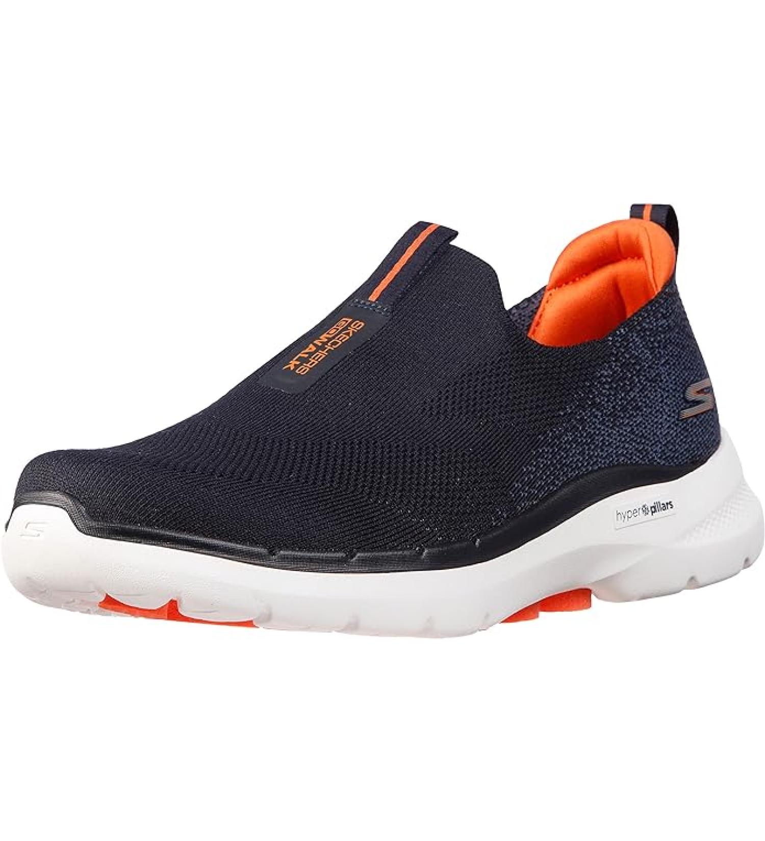 Skechers Men's Walking Shoes - Navy Orange - Size 9 - Buy Online on GoSupps.com