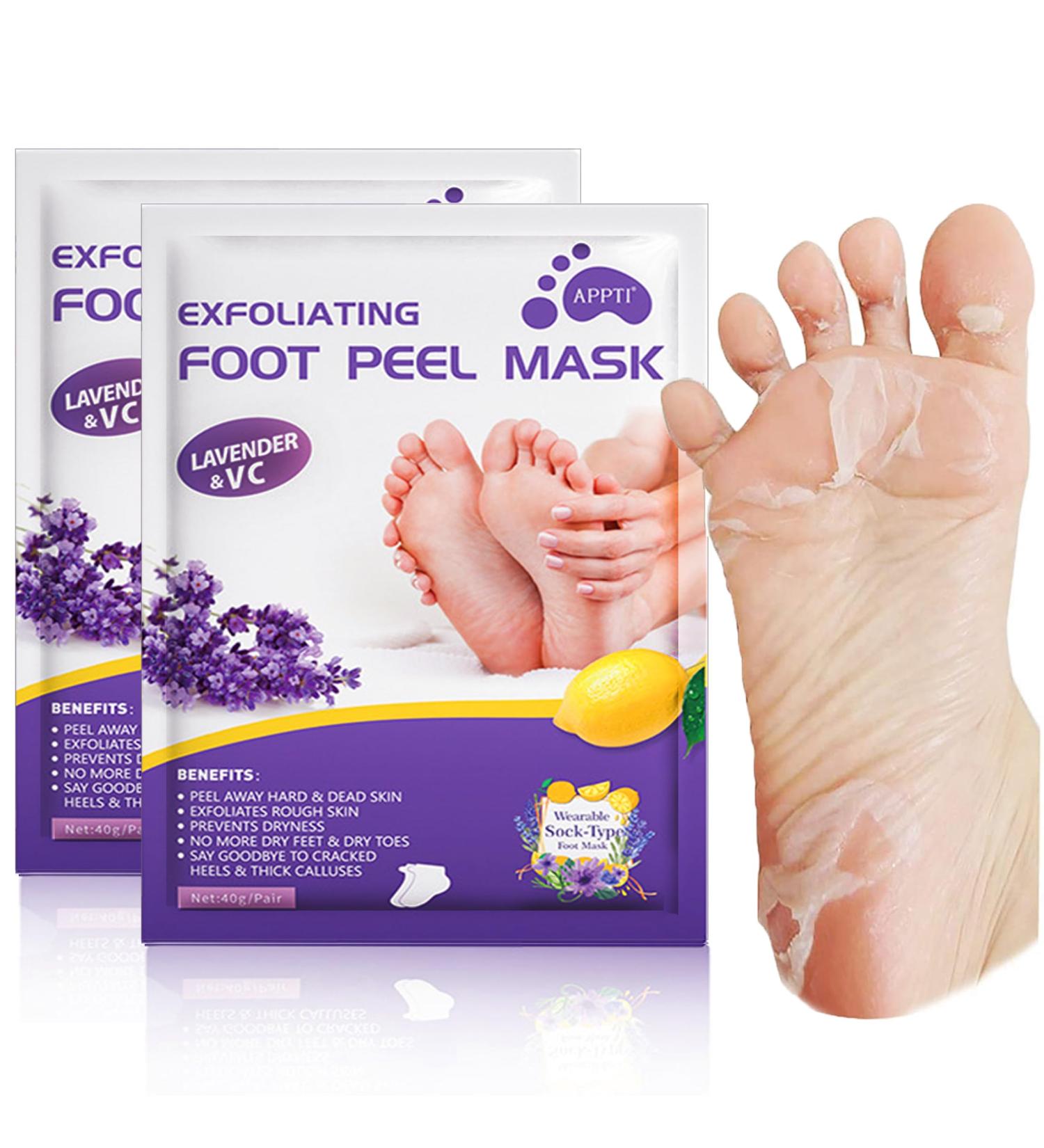 Foot Peel Mask 2 Pack Foot Mask Callus Remover - Repair Heels & Removes Dry Dead Skin for Baby Soft Feet - Exfoliating Foot Peeling Mask for Hard Skin - Peeling - Buy Online on GoSupps.com