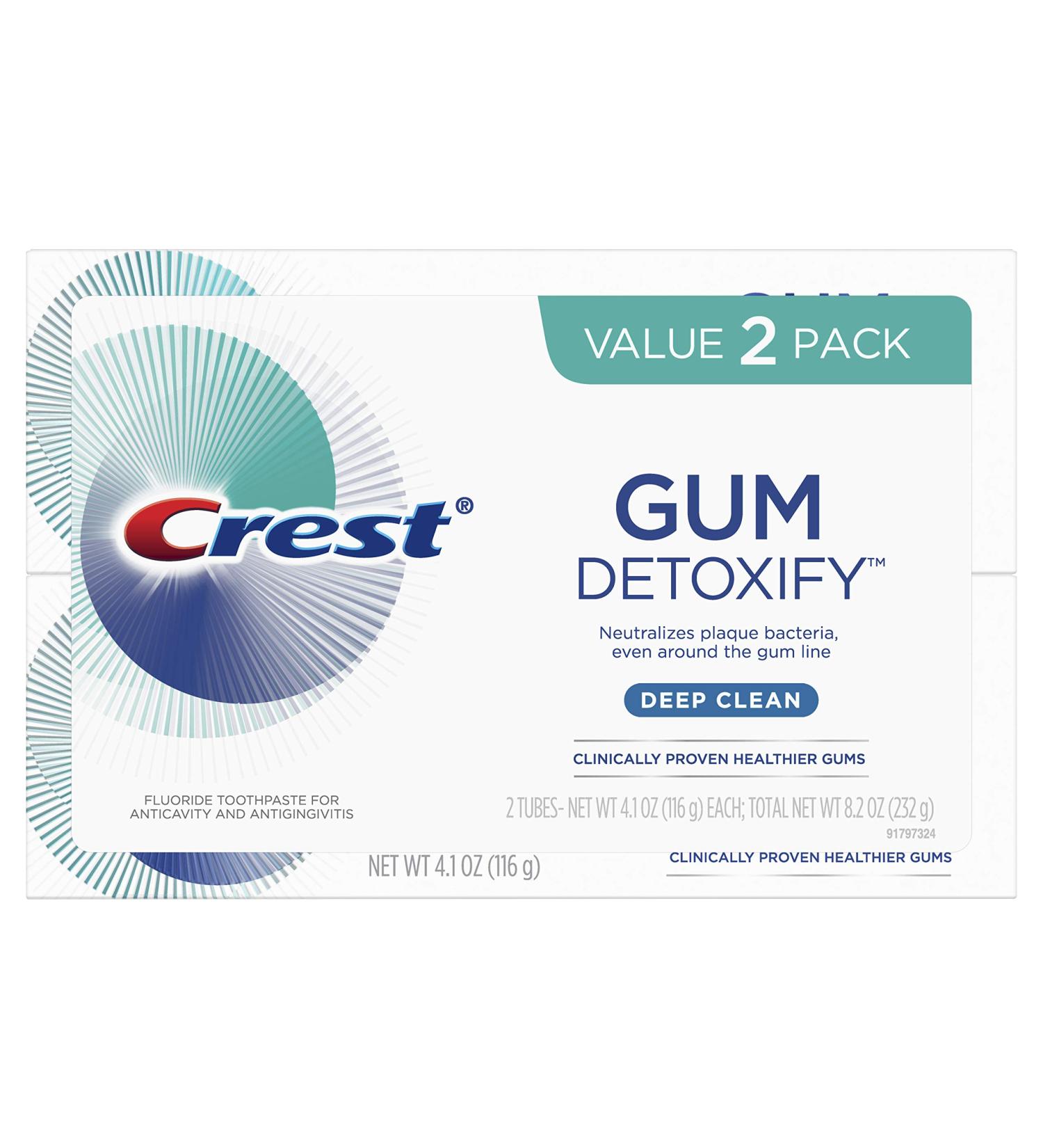 Crest Gum Detoxify Deep Clean Toothpaste 4.1 oz (Pack of 2) - Buy Online on GoSupps.com