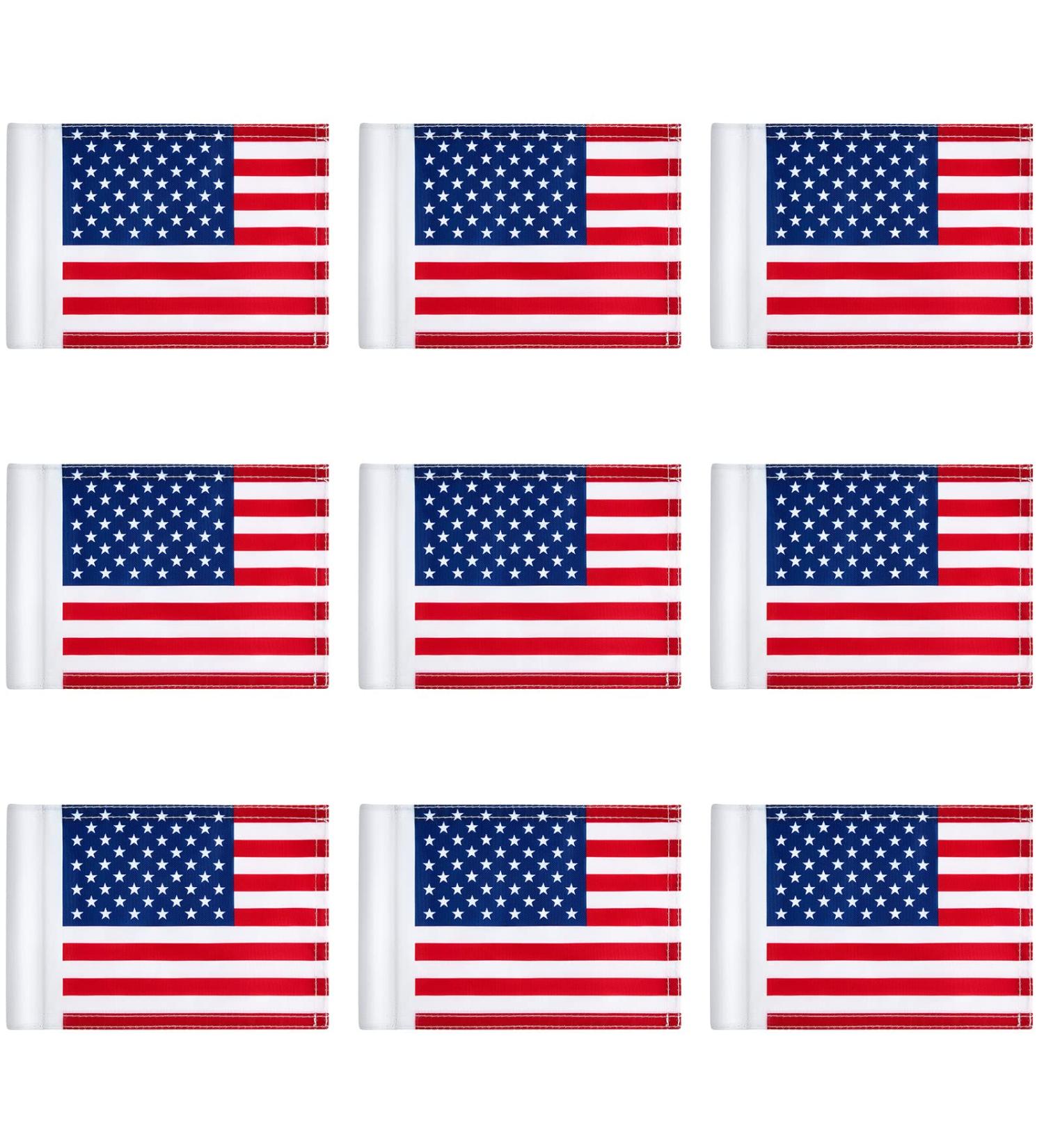 Moukeren 9pc Golf Flag Set - Double Sided Putting Green Flags for Yard Training & Golf Carts - Buy Online on GoSupps.com
