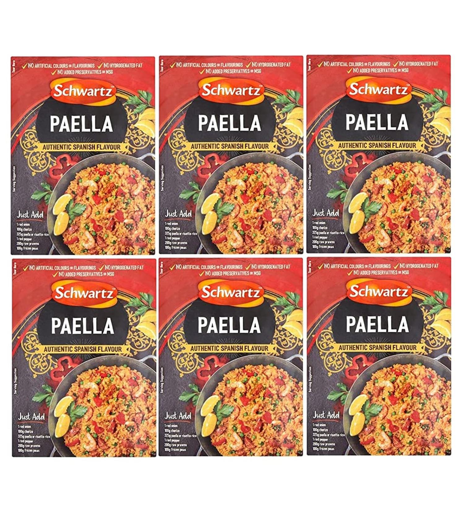 Schwartz Schwartz Paella Seasoning (Authentic Spanish Flavour) 30g (Pack of 6)