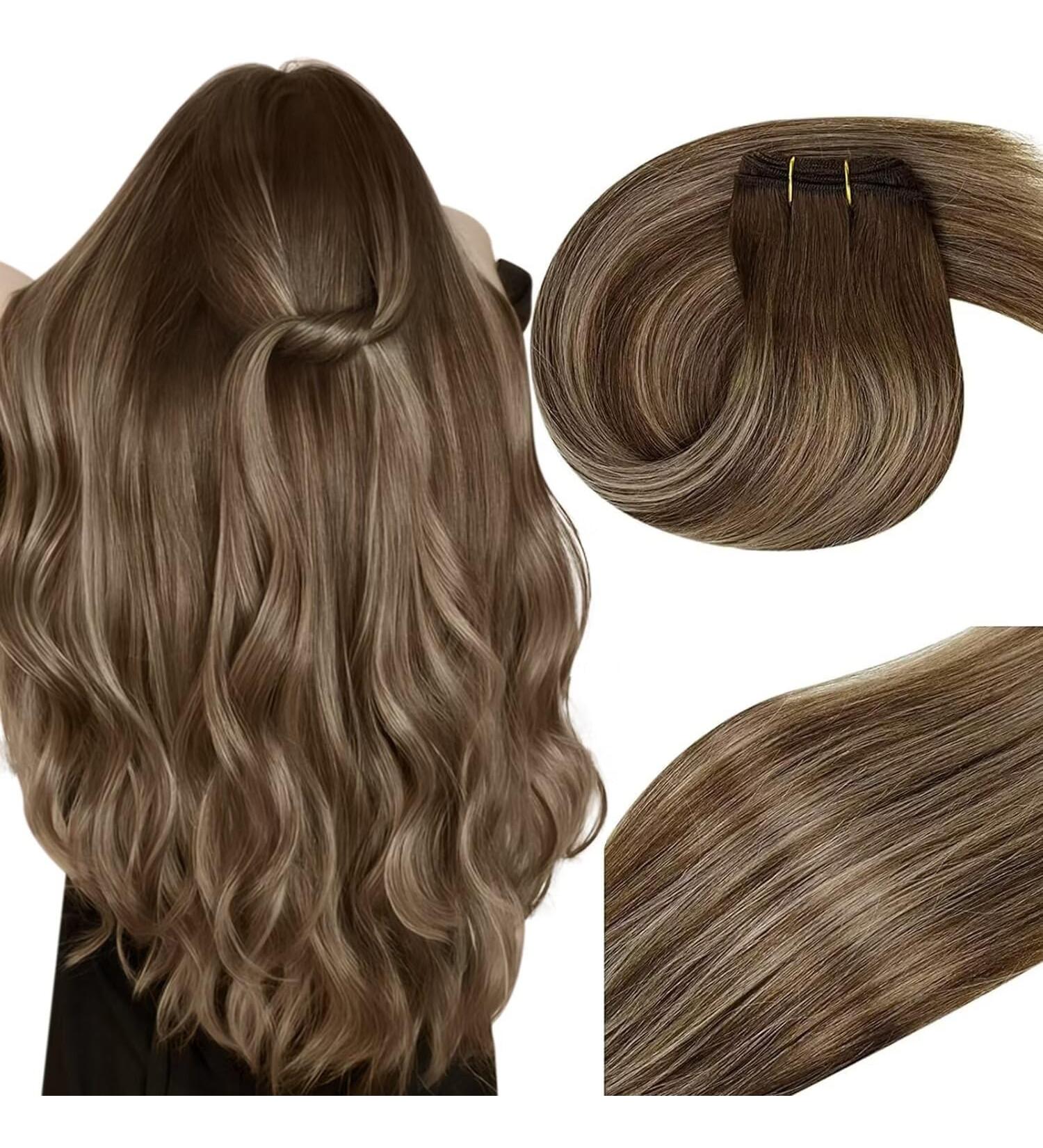 Vivien Real Hair Extensions - Dark Brown to Caramel Ombre - 100g 40cm Tresses #4/27/4 - International Shipping Available - Buy Online on GoSupps.com