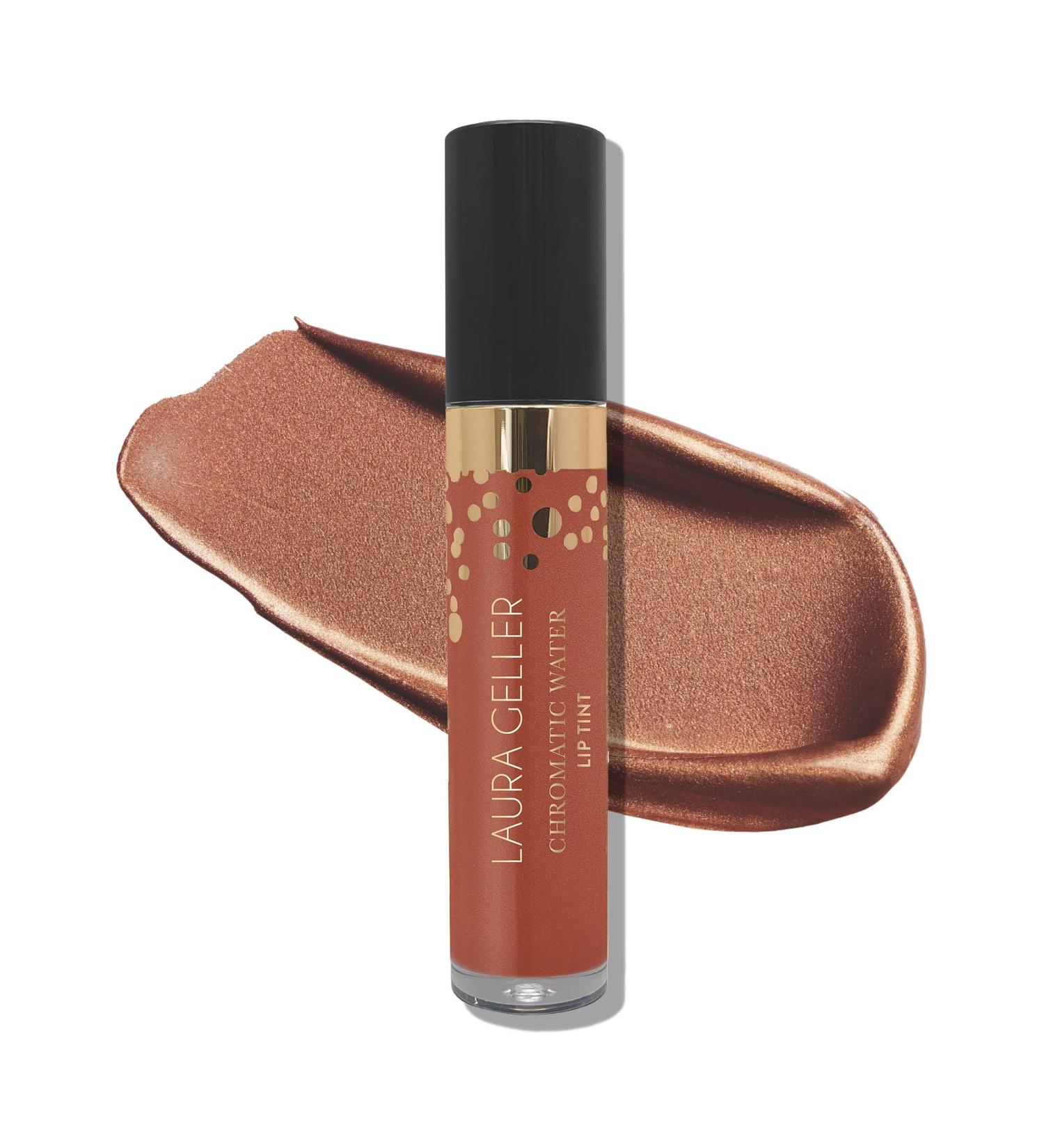 LAURA GELLER Chromatic Water Lip Tint - Holographic Hydrating Lip Color in Amaretto | Shop Internationally - Buy Online on GoSupps.com