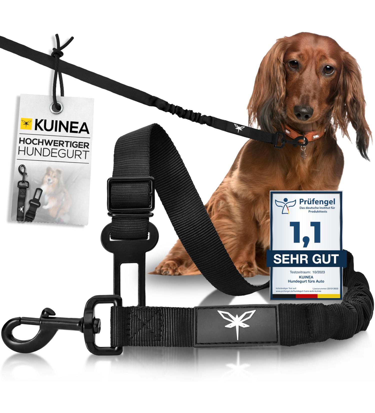 Kuinea Elastic Dog Seat Belt - Universal Car Safety Harness for All Breeds | Durable Dog Car Accessories - Buy Online on GoSupps.com