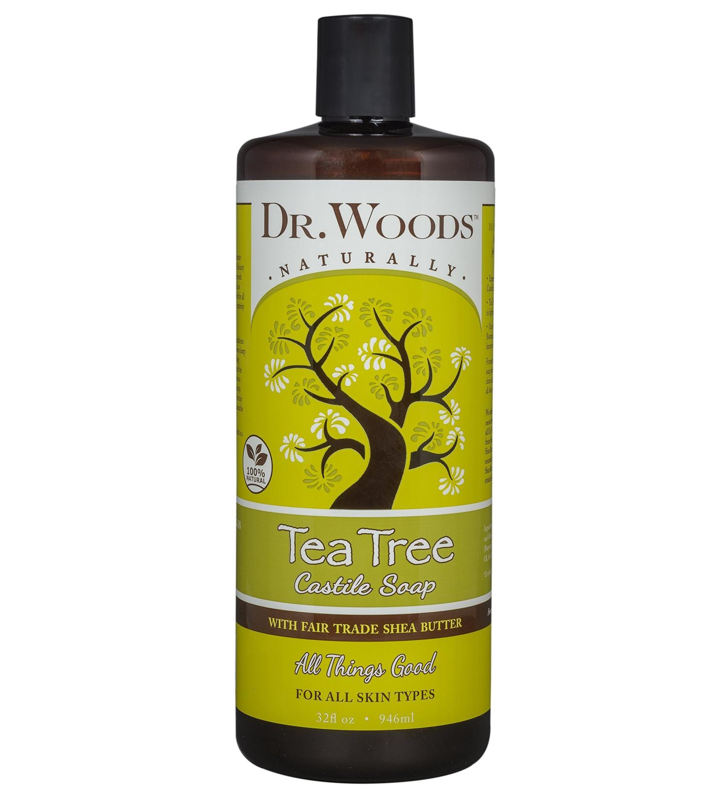 Dr. Woods Tea Tree Liquid Castile Soap with Organic Shea Butter 32oz - Pack of 3 - Buy Online on GoSupps.com