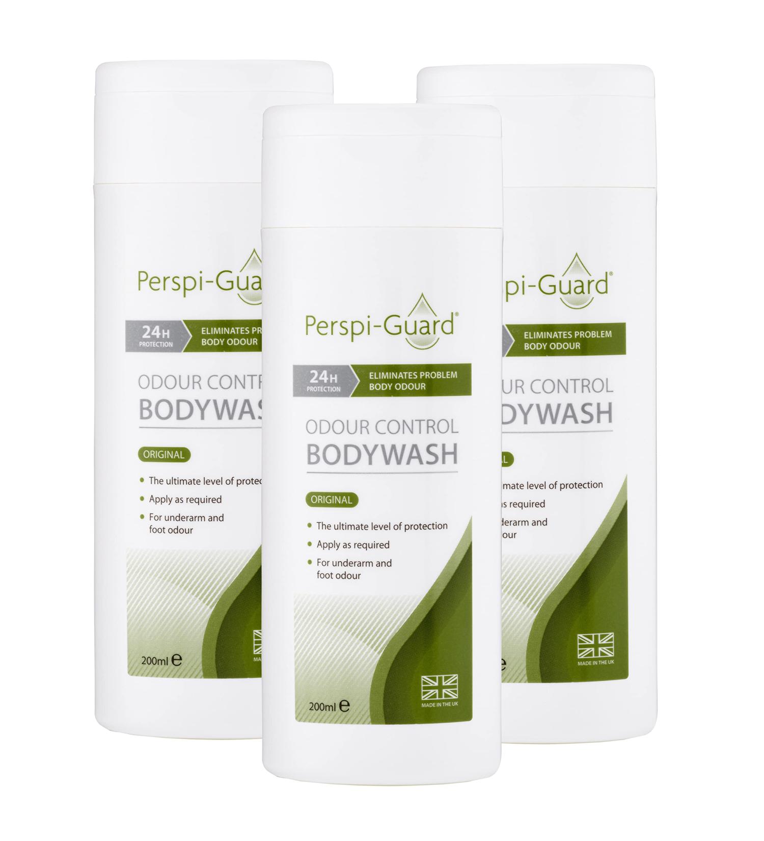 Perspi-Guard Odor-Controlling Shower Gel | 3-Pack | Eliminates Armpit & Foot Odors | Made in Great Britain - Buy Online on GoSupps.com