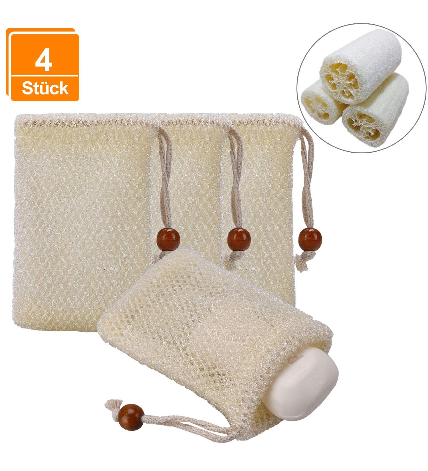 Buy 4x Eco-Friendly Soap Bags for Faster Drying & Foaming | Cute Nature Design | Perfect for Peeling & Massaging Soap | Durable Soap Sack & Pocket - Buy Online on GoSupps.com