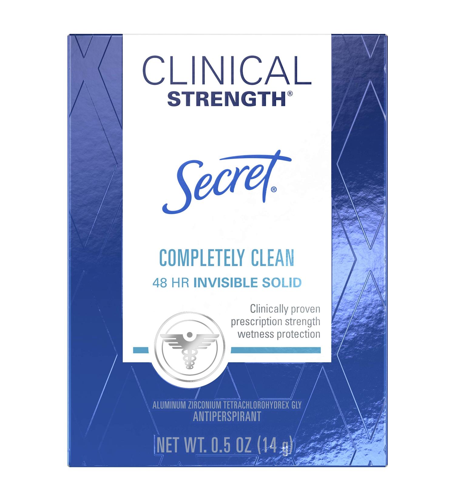 Secret Clinical Completely Clean 0.5 oz - Long-Lasting Odor Protection - Buy Online on GoSupps.com