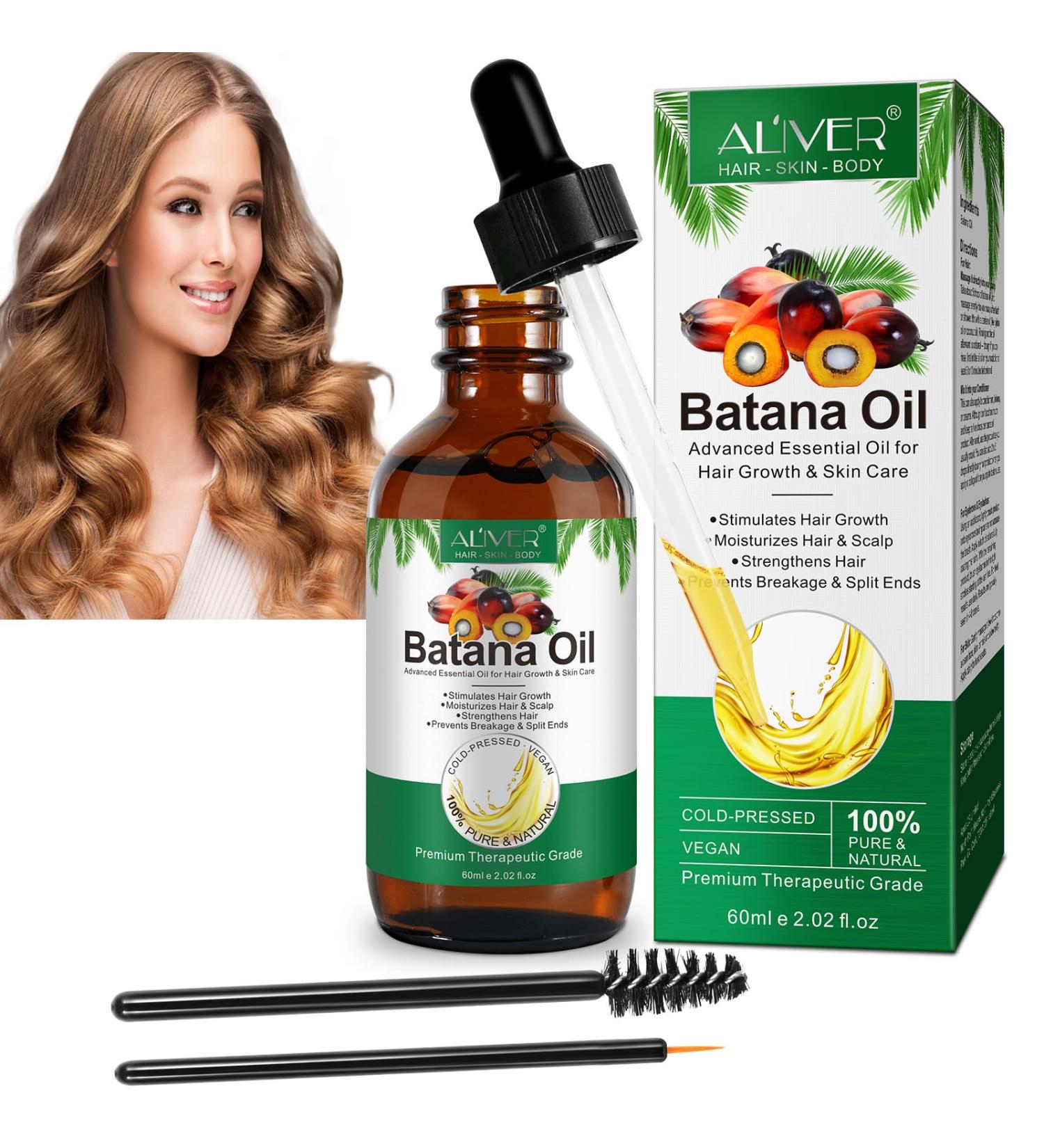 JCZQDRPC Batana Oil for Hair Growth & Skin Care | 100% Pure Essential Oil - 60ml for Hair Eyebrows & Eyelashes - Buy Online on GoSupps.com