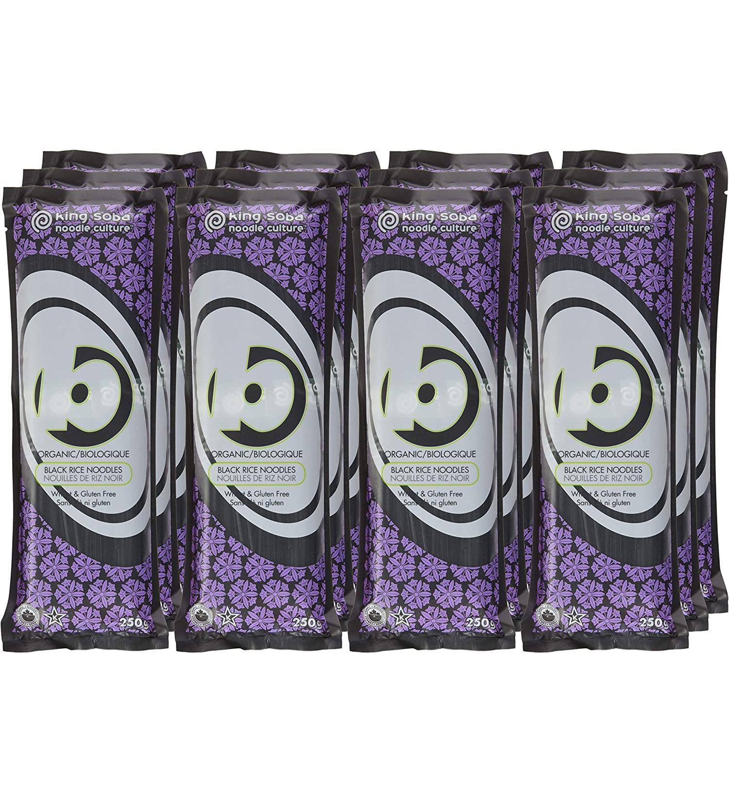 King Soba Organic Black Rice Noodles 12 x 250g Black Rice 250 g (Pack of 12) - Buy Online on GoSupps.com