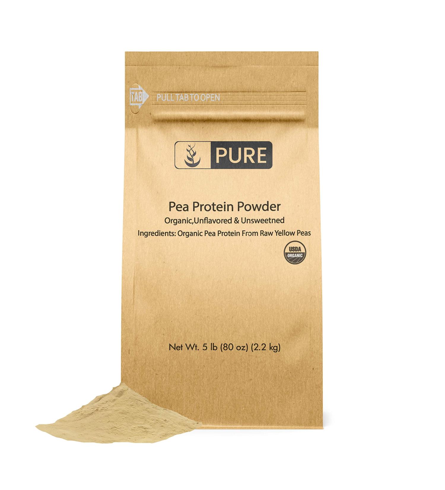 Pure Pea Protein Powder - Eco-Friendly Packaging - Allergen-Free - 5 lbs - Buy Online on GoSupps.com