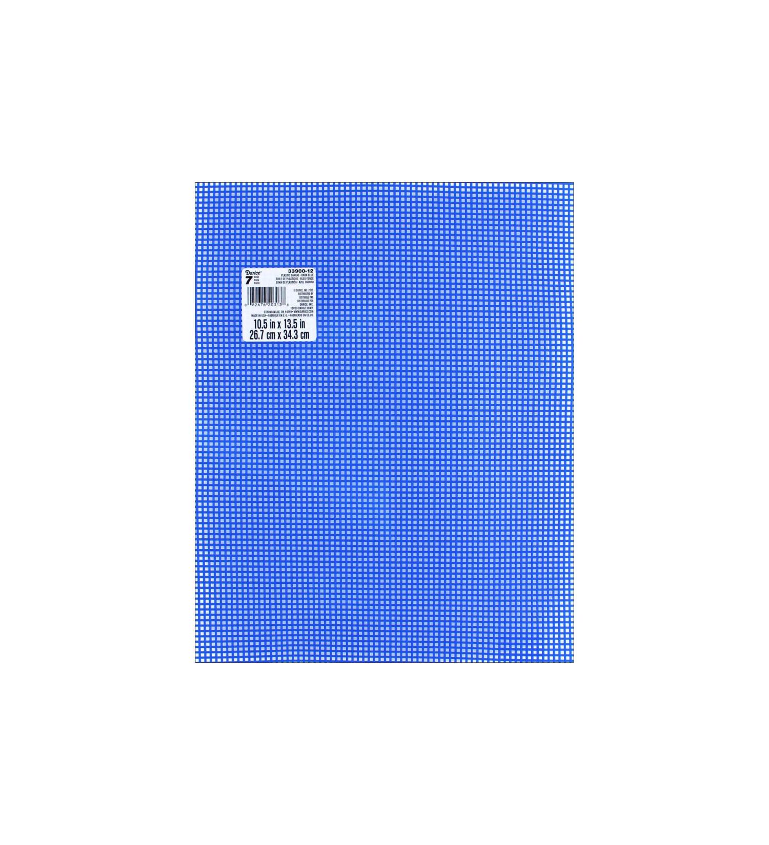 Darice Plastic Canvas #7 10.5x 13.5 Royal Blue 12 Pack